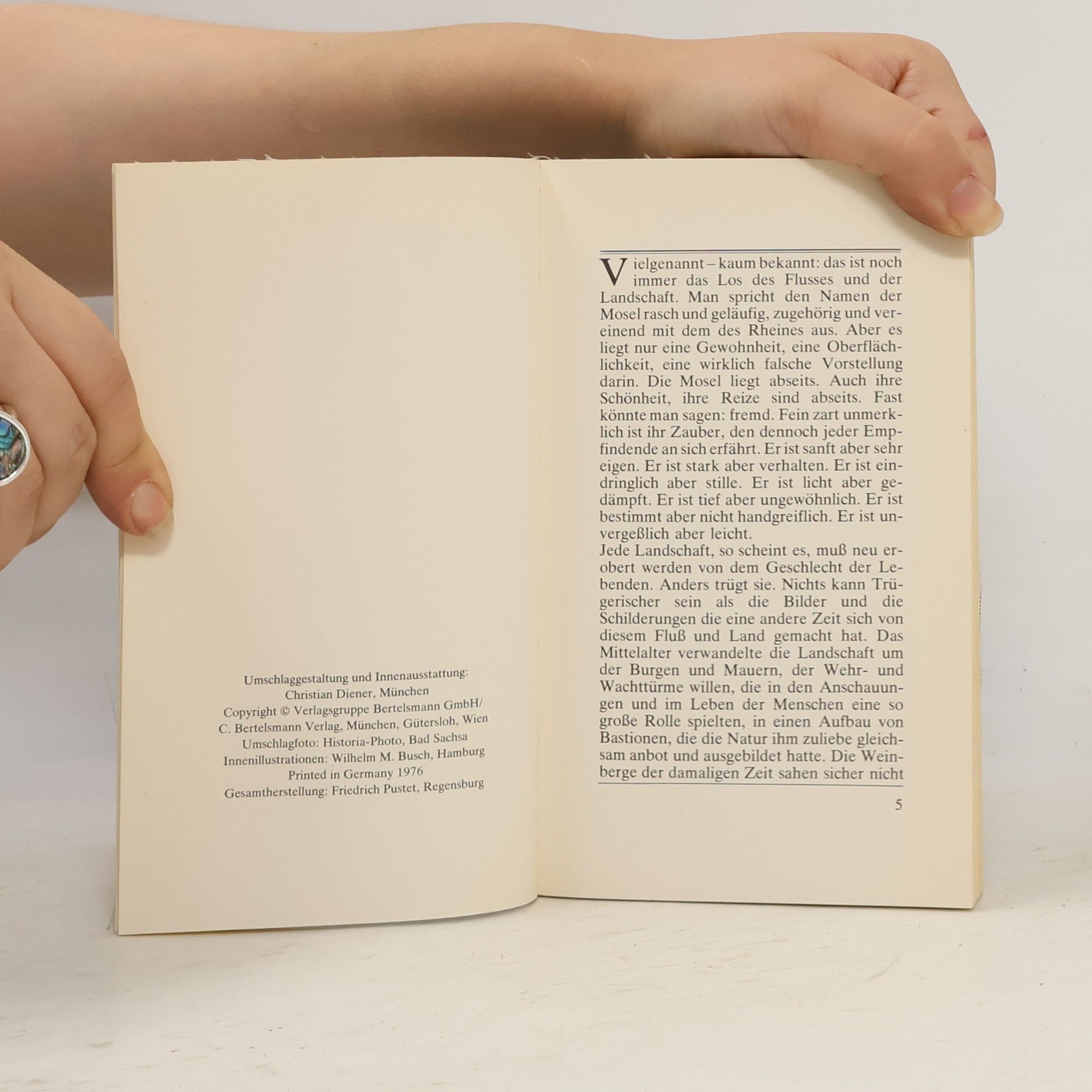 Rudolf G. Binding Moselfahrt aus Liebeskummer