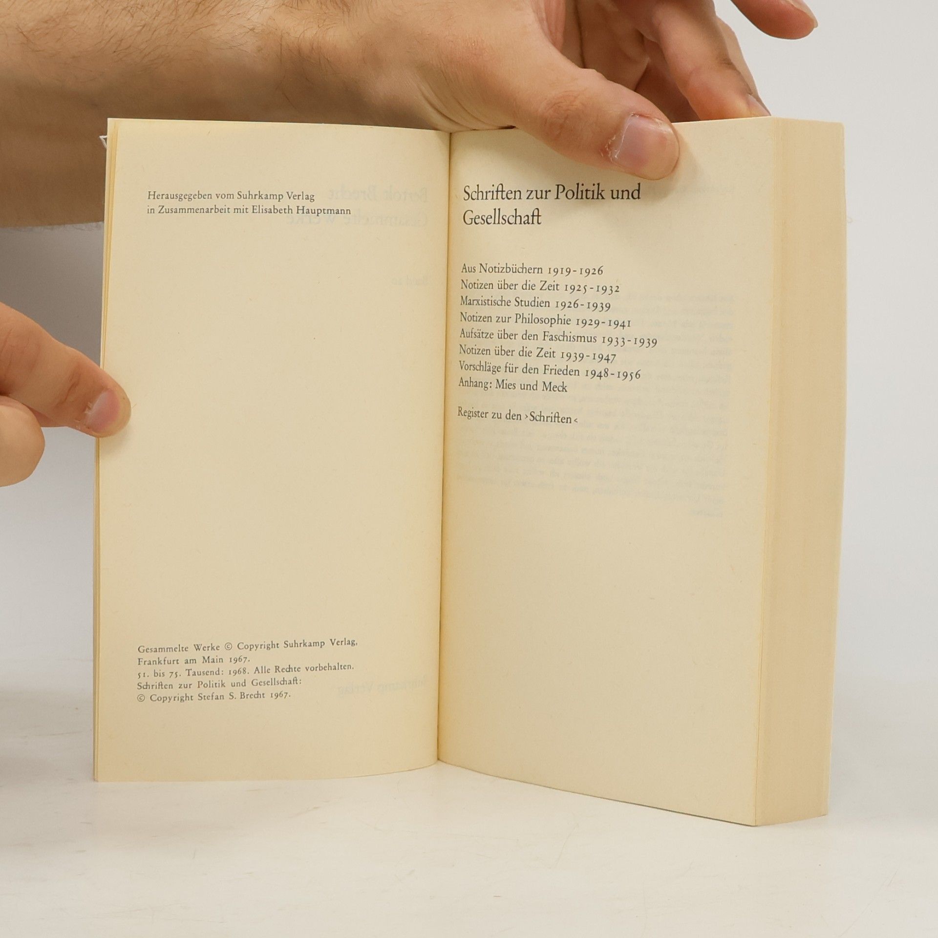Bertolt Brecht Gesammelte Werke in 20 Bänden 1-20