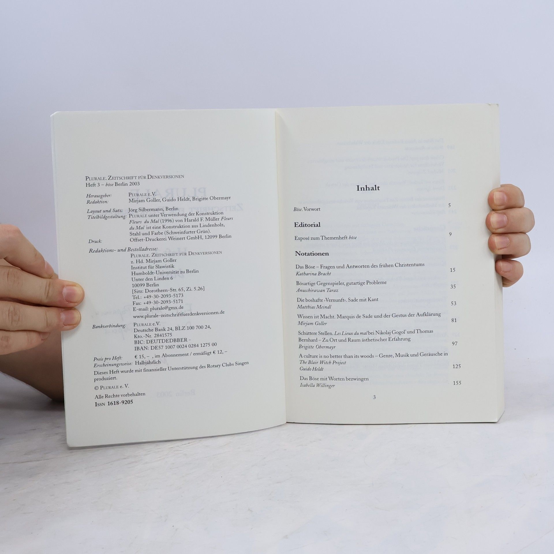 kolektiv Plurale. Zeitschrift für Denkversionen. Heft 3
