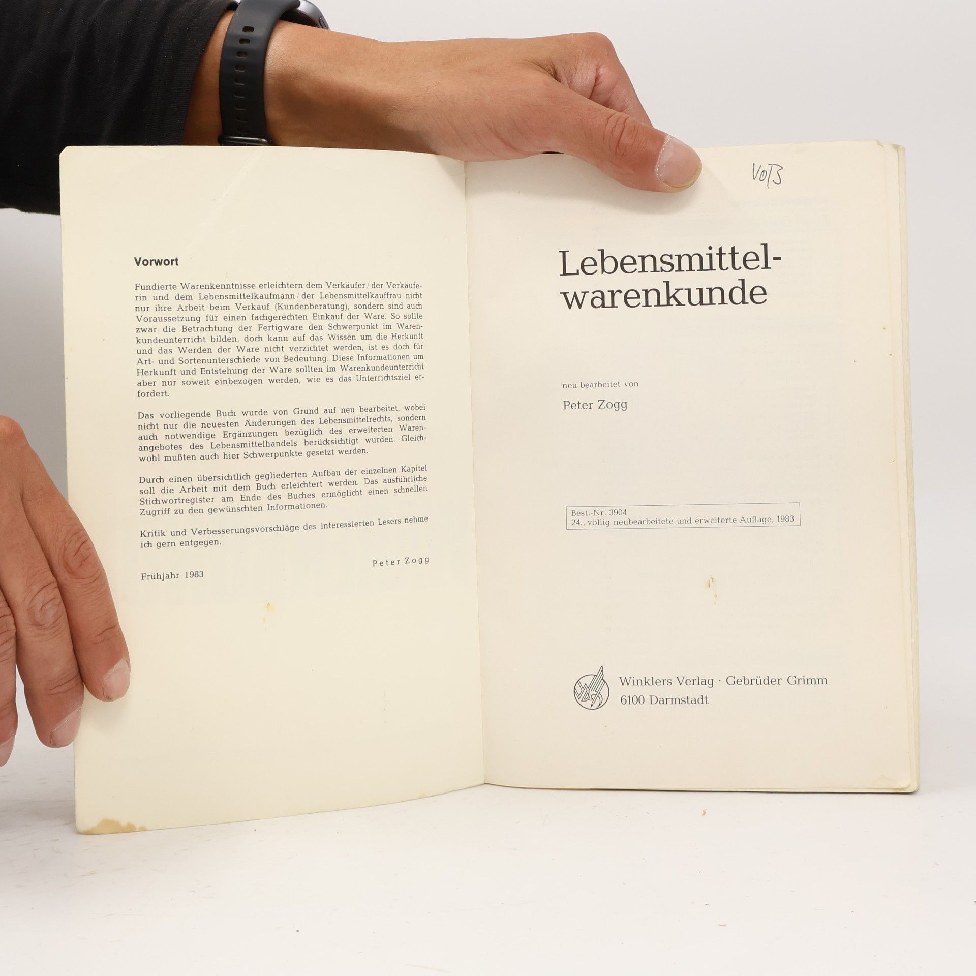 Peter Zogg Lebensmittelwarenkunde