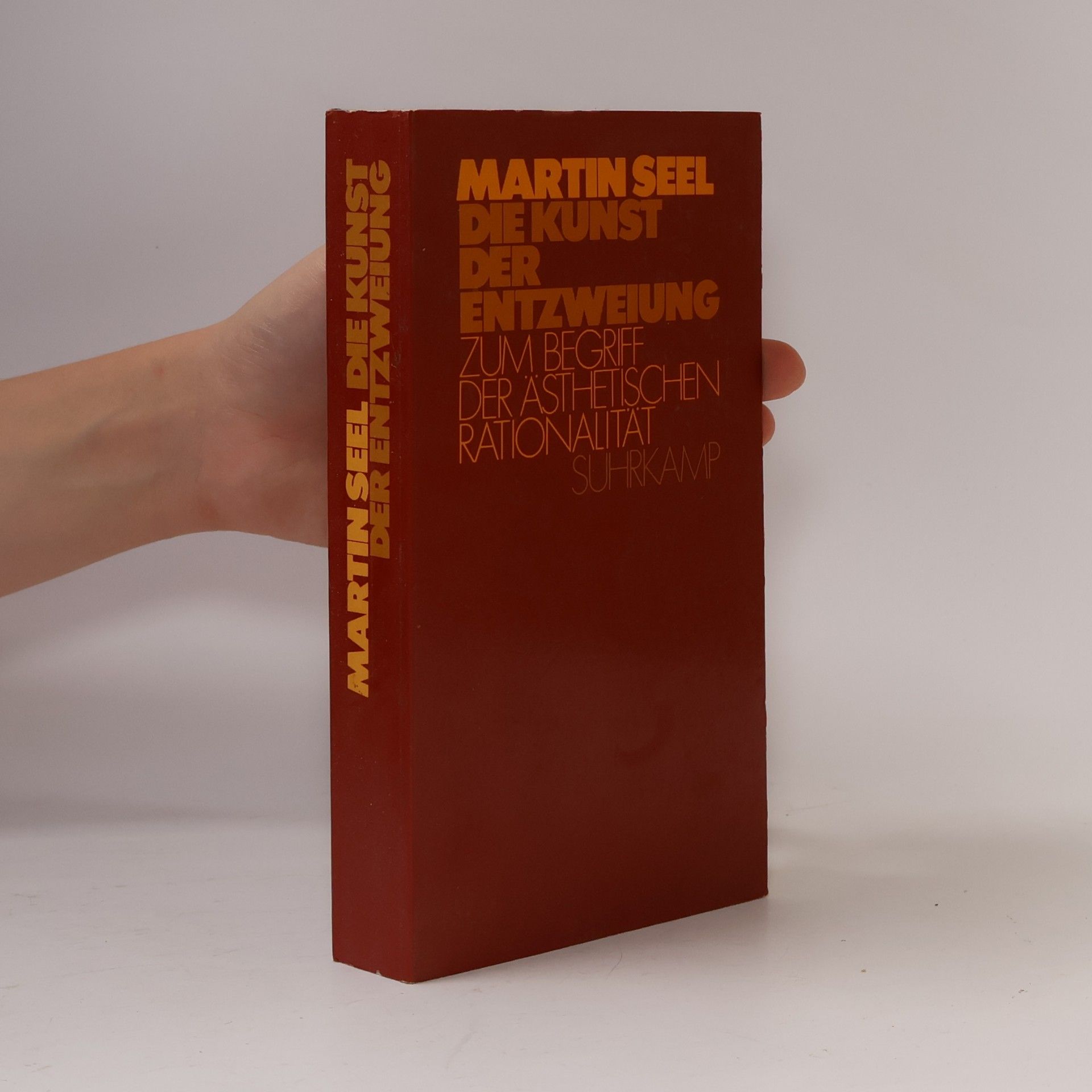 Martin Seel Die Kunst der Entzweiung
