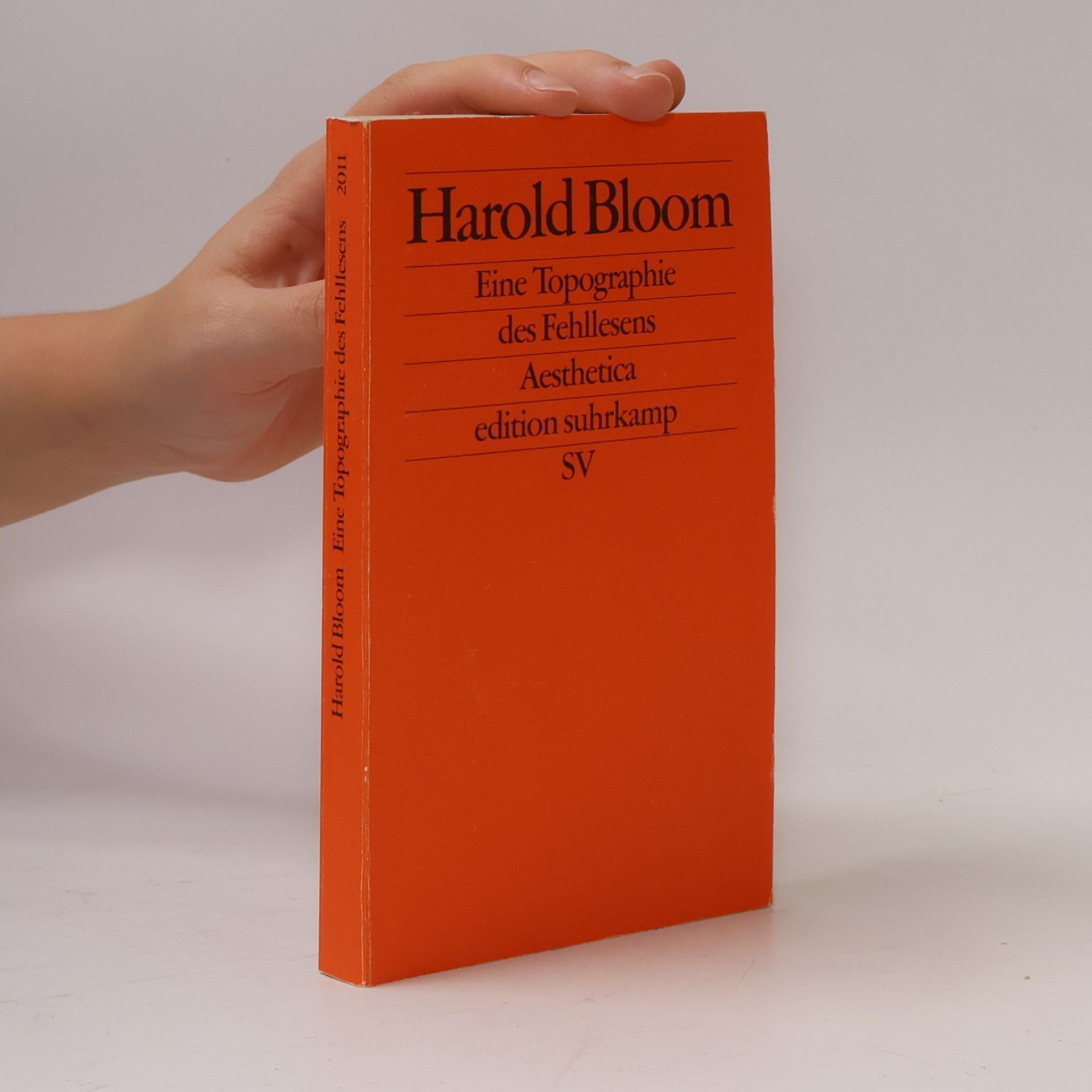 Harold Bloom Edition Suhrkamp: Eine Topographie des Fehllesens