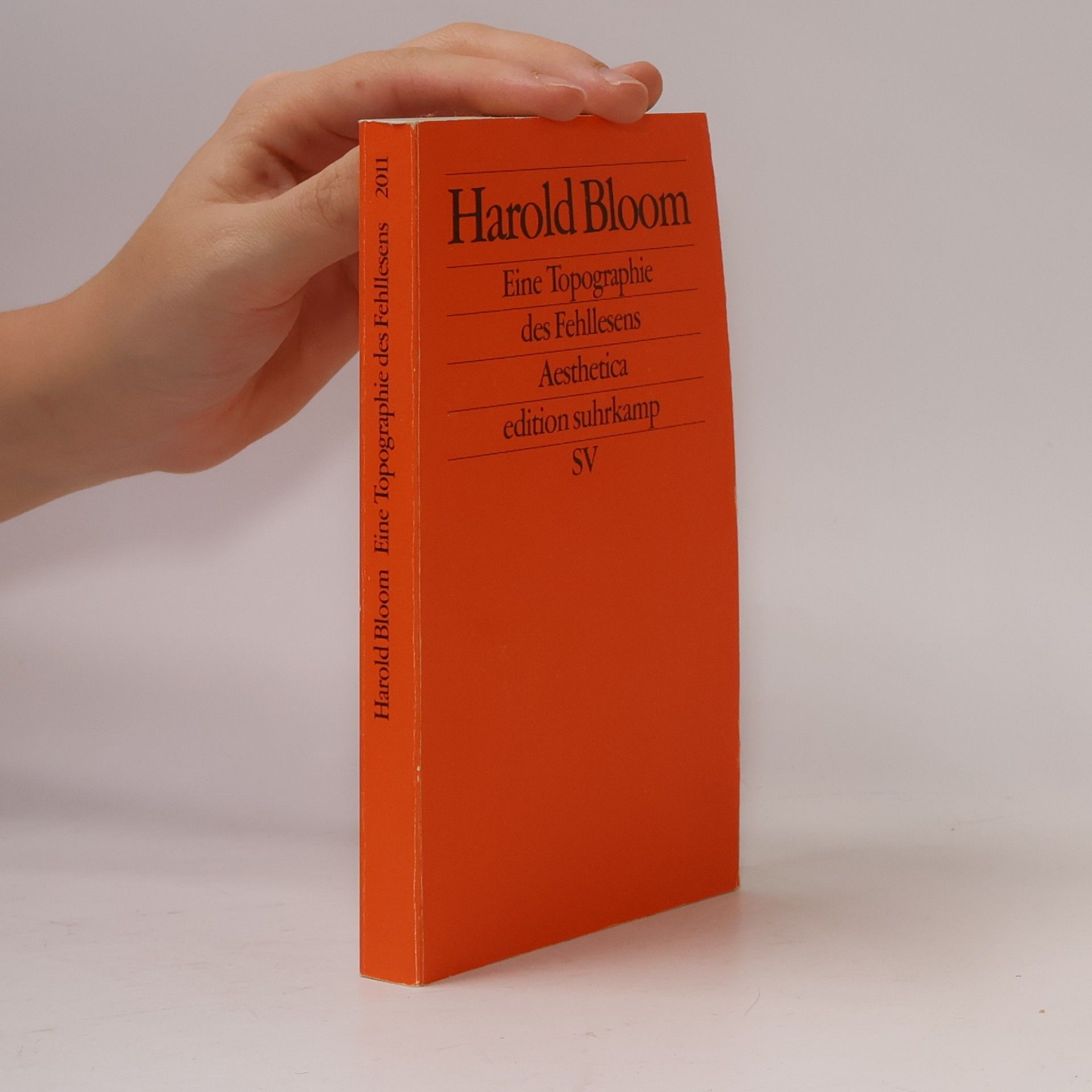 Harold Bloom Edition Suhrkamp: Eine Topographie des Fehllesens
