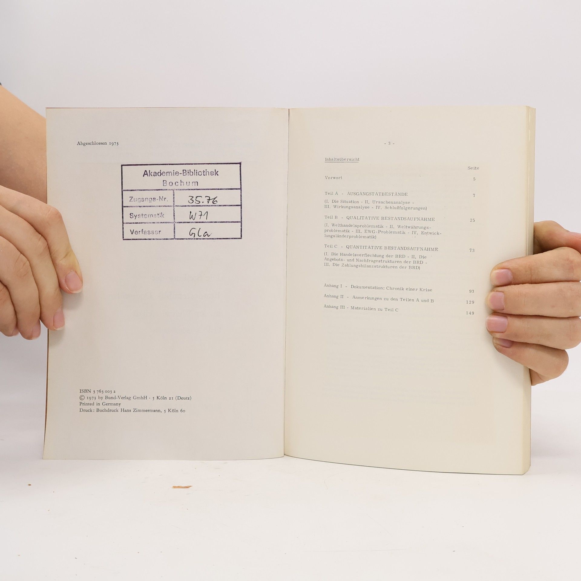 Autorenkollektiv Die Stellung der Bundersrepublik Deutschland in der Weltwirtschaft