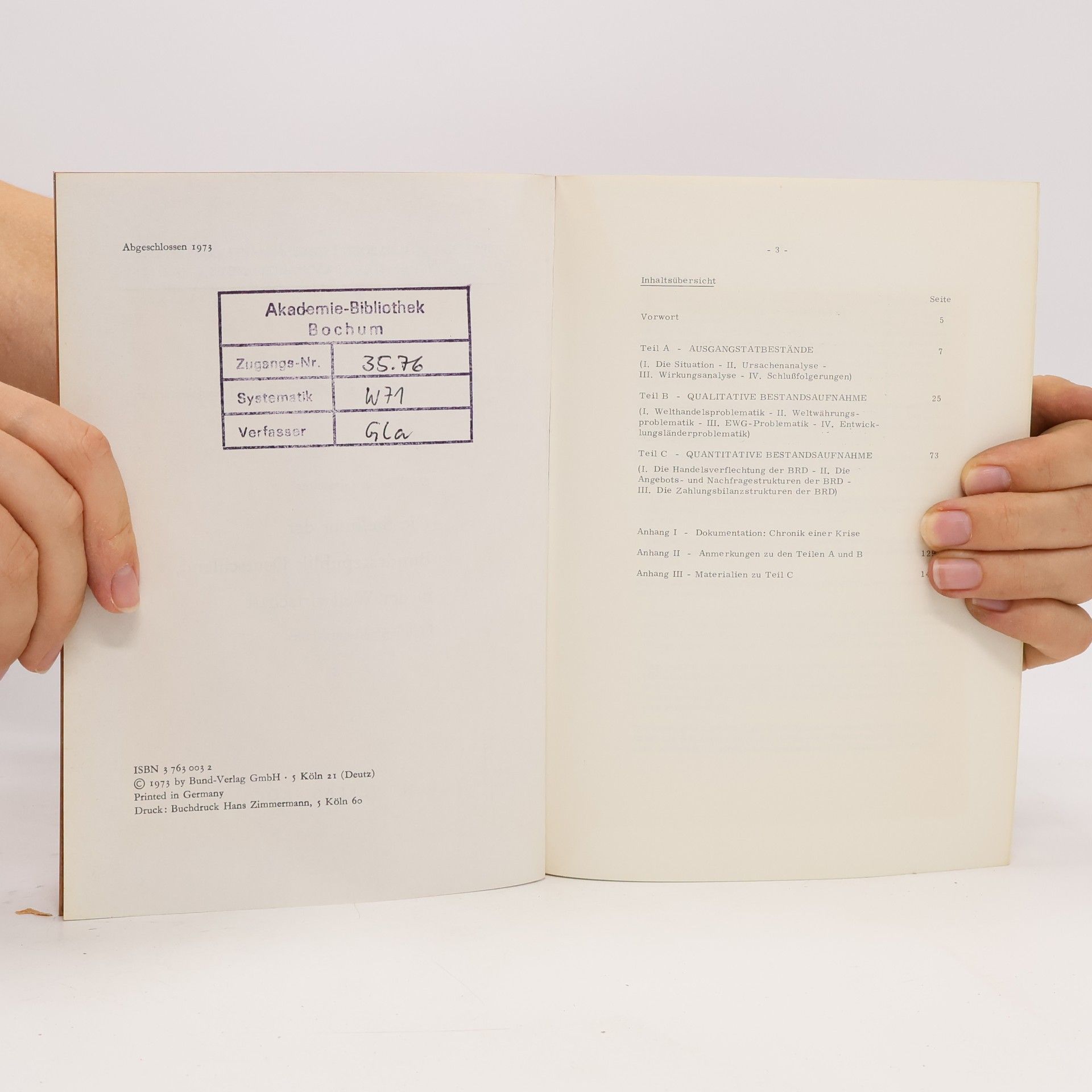 Autorenkollektiv Die Stellung der Bundersrepublik Deutschland in der Weltwirtschaft