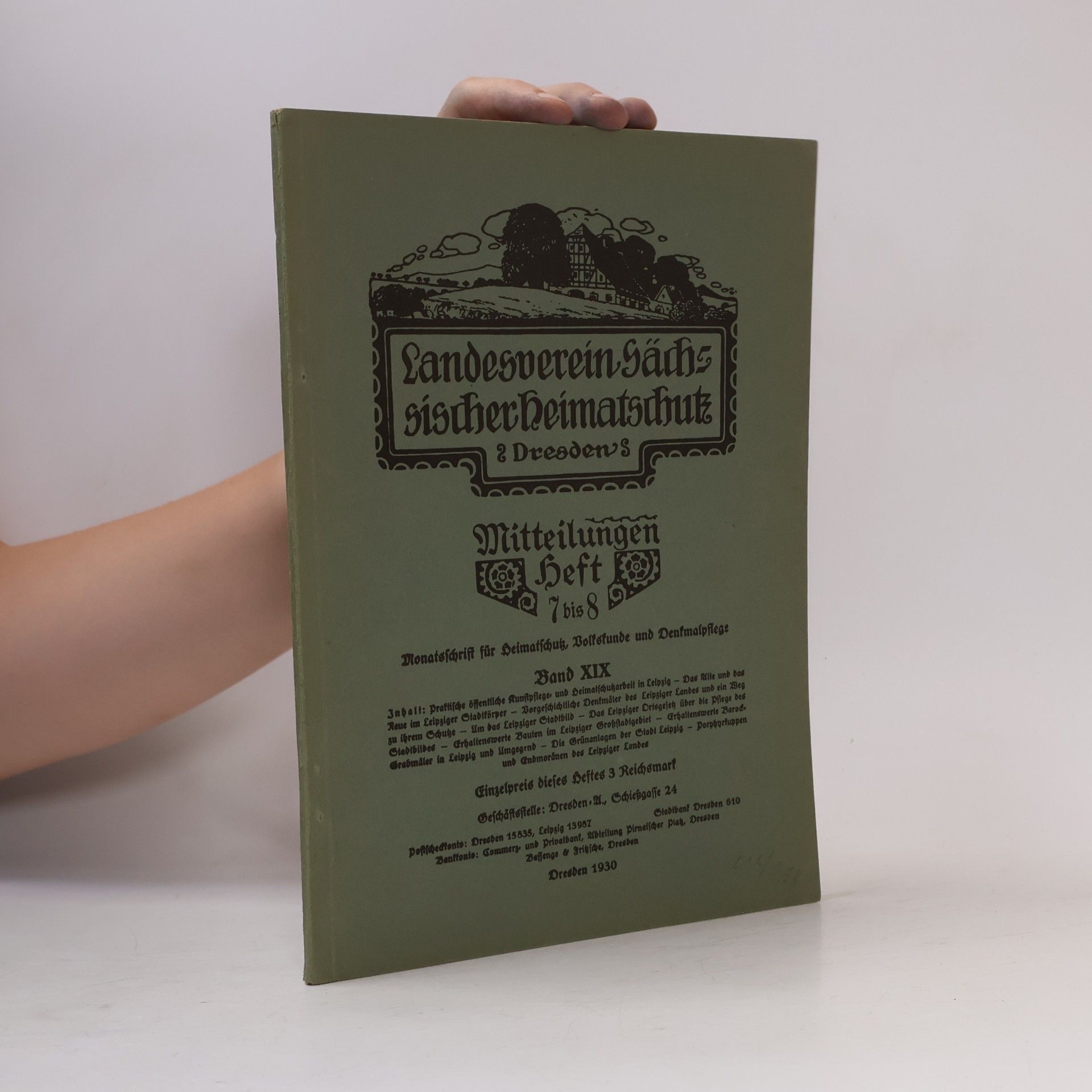 kolektiv Mitteilungen des Landesvereins Sächsischer Heimatschutz XIX. 7-8