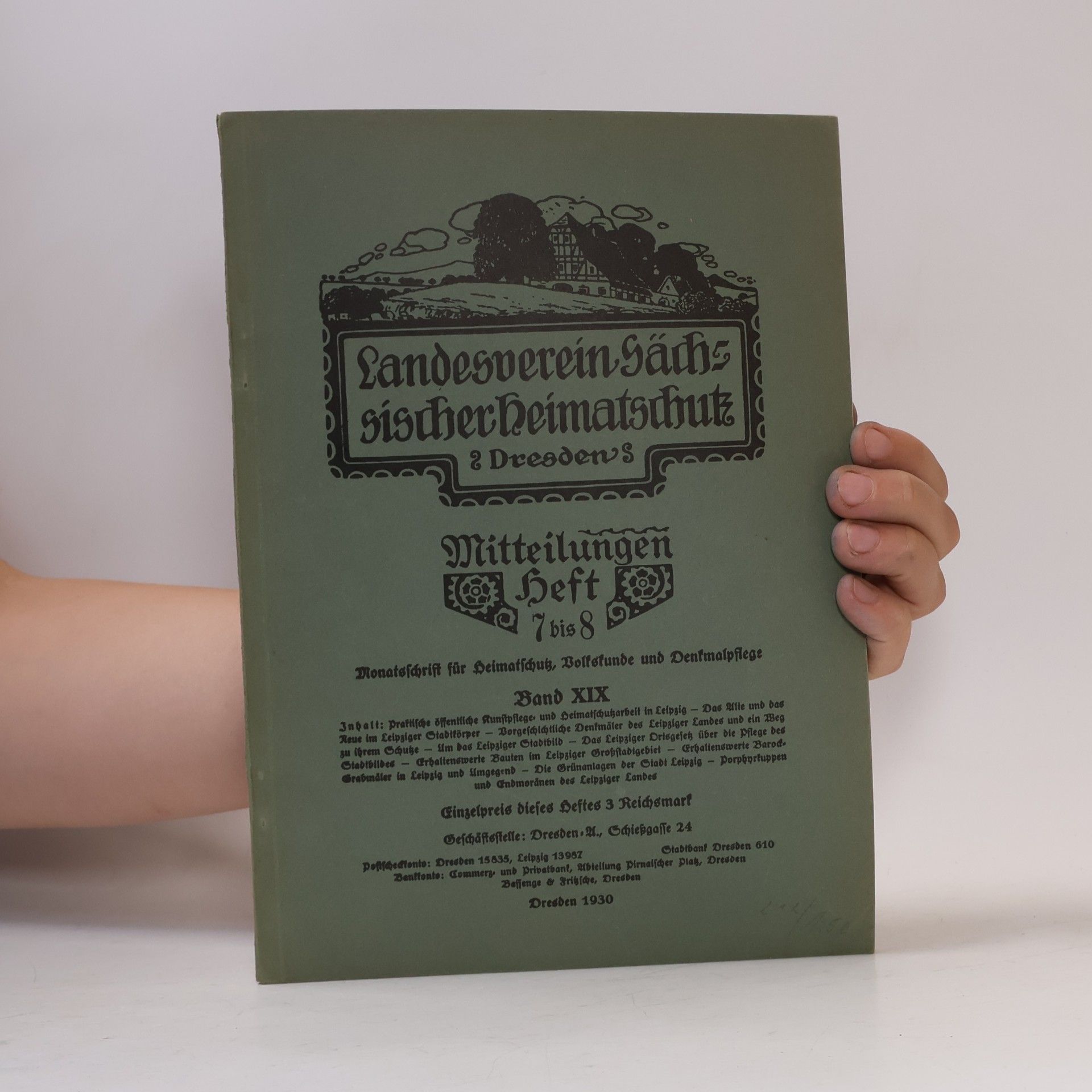 kolektiv Mitteilungen des Landesvereins Sächsischer Heimatschutz XIX. 7-8