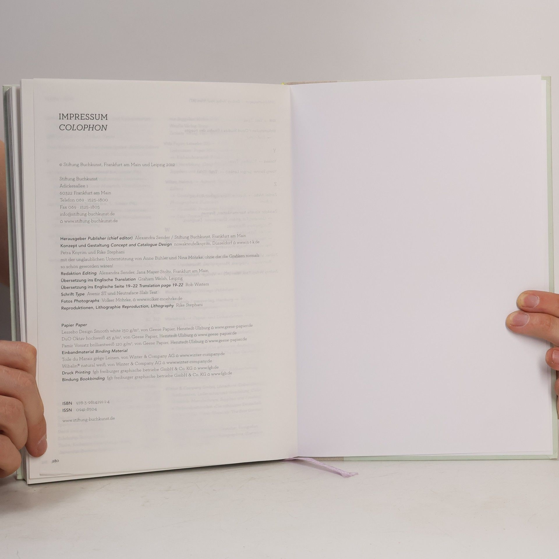 Stiftung Buchkunst Die schönsten deutschen Bücher 2012. The Best German Book Design 2012