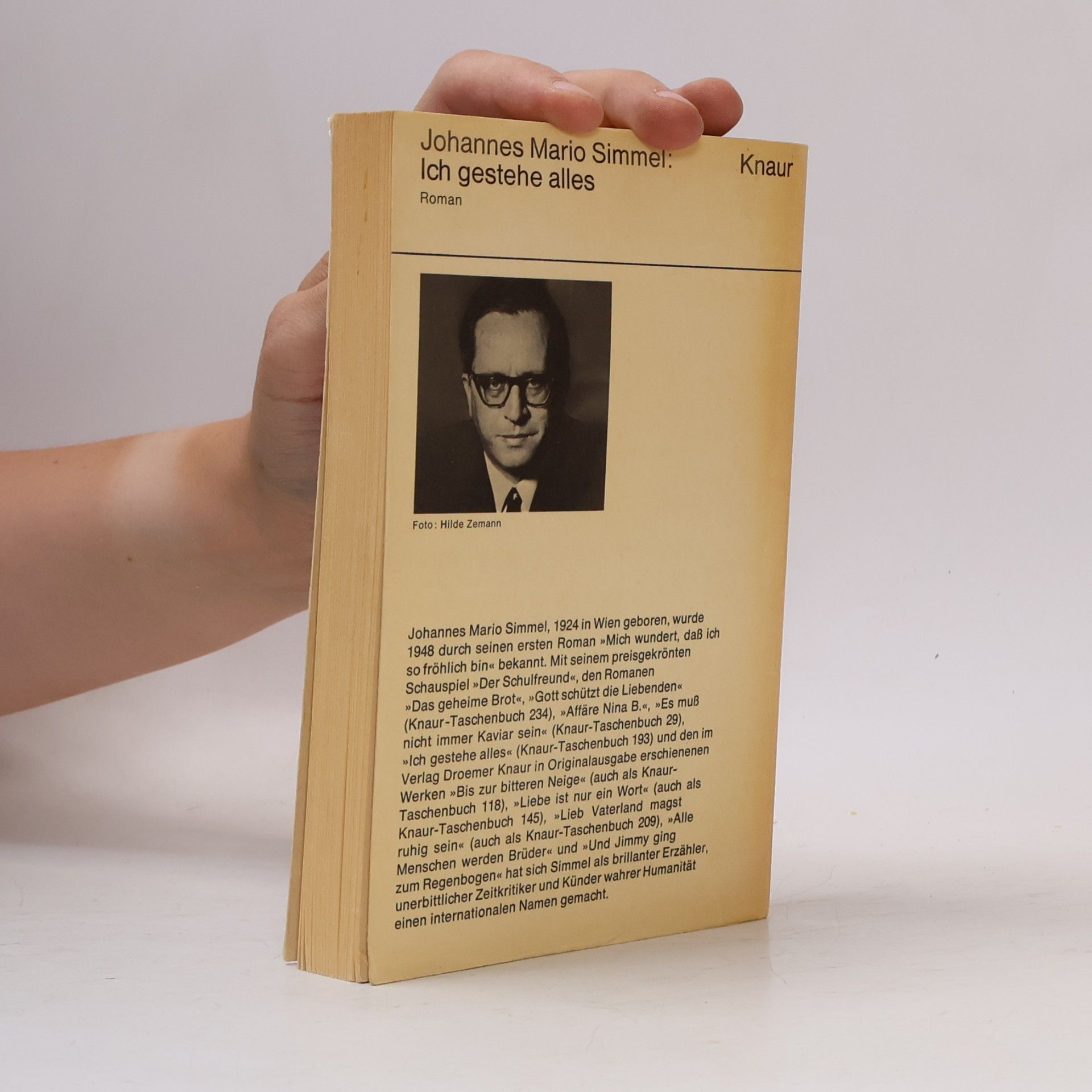 Johannes Mario Simmel Ich gestehe alles