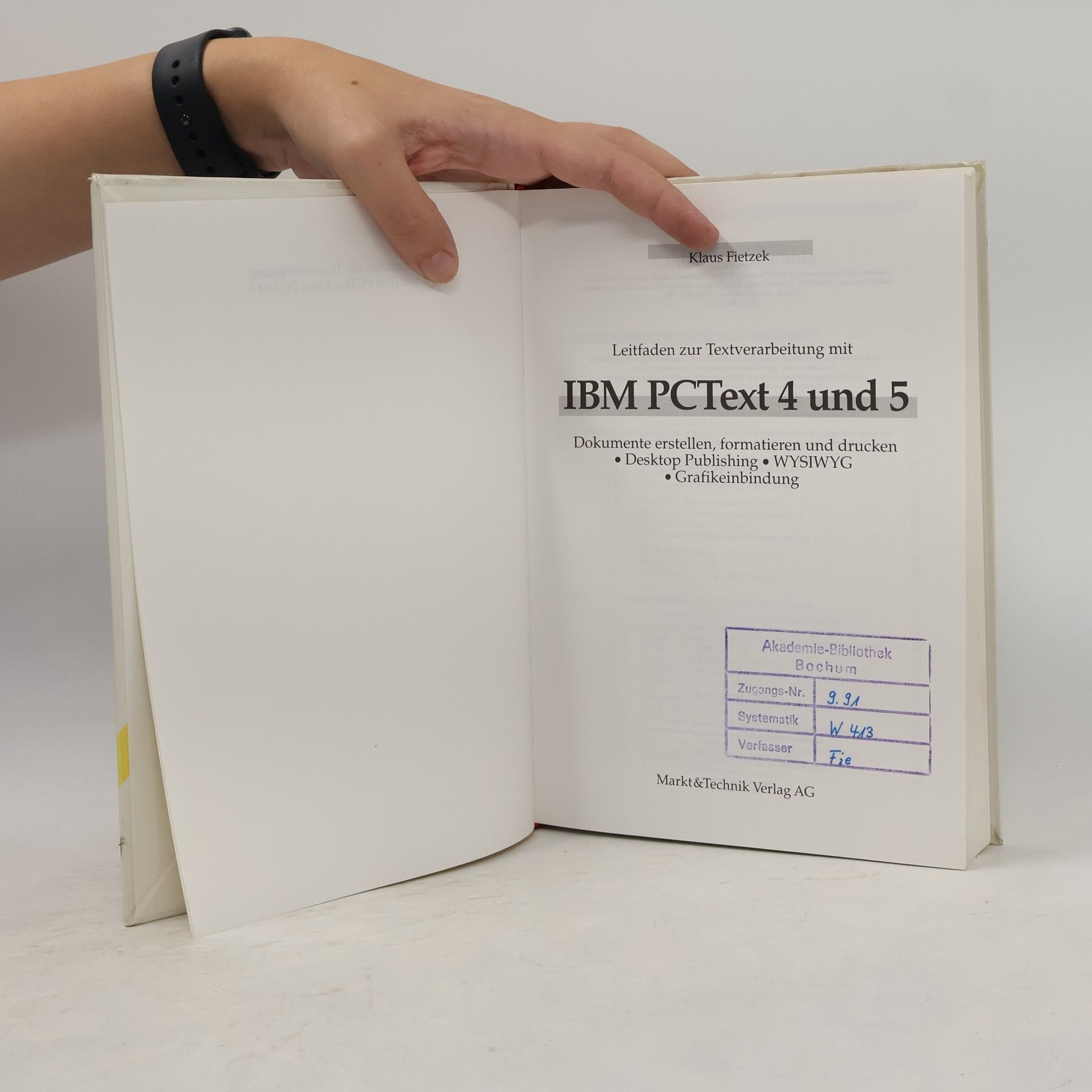 Klaus Fietzek Leitfaden zur Textverarbeitung mit IBM PCText 4 und PCText 5