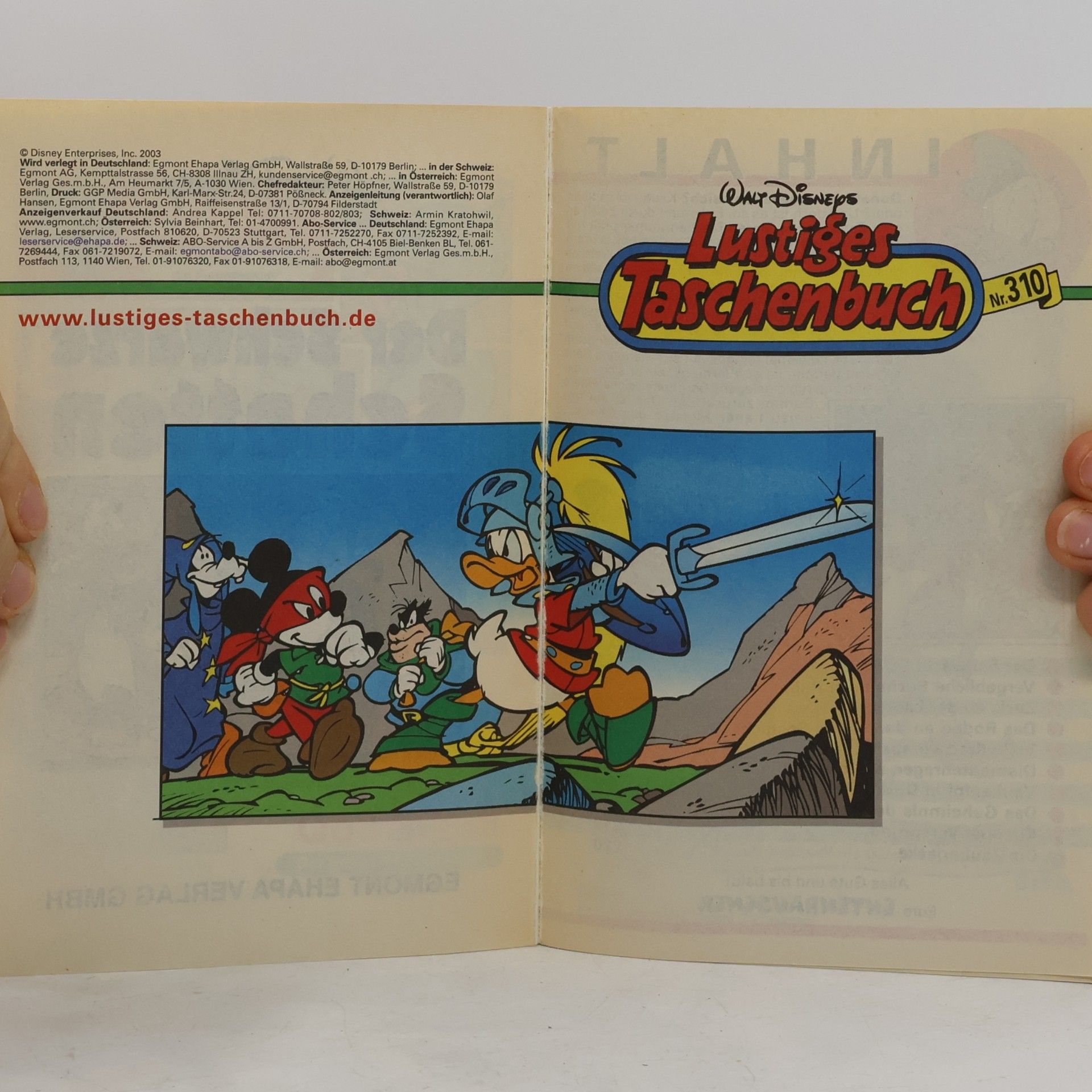 Walt Disney Lustiges Taschenbuch 310. Der schwarze Schatten