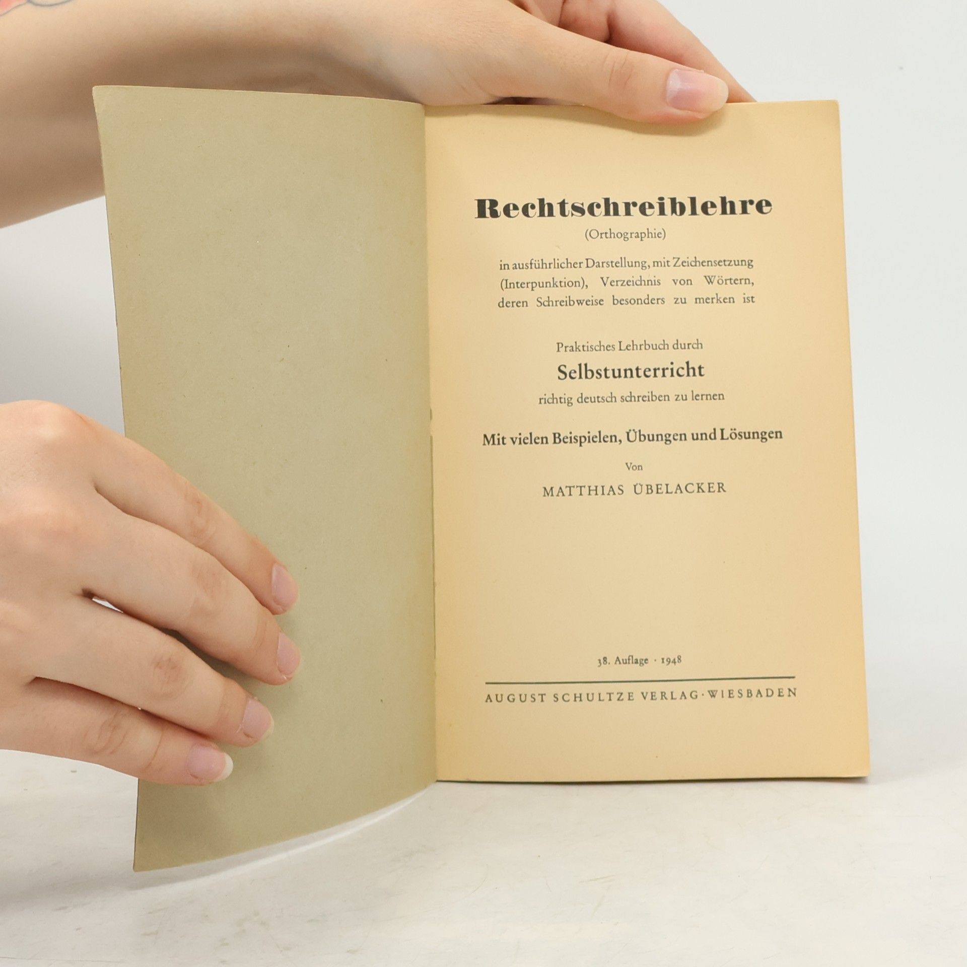 Matthias Übelacker Rechtschreiblehre