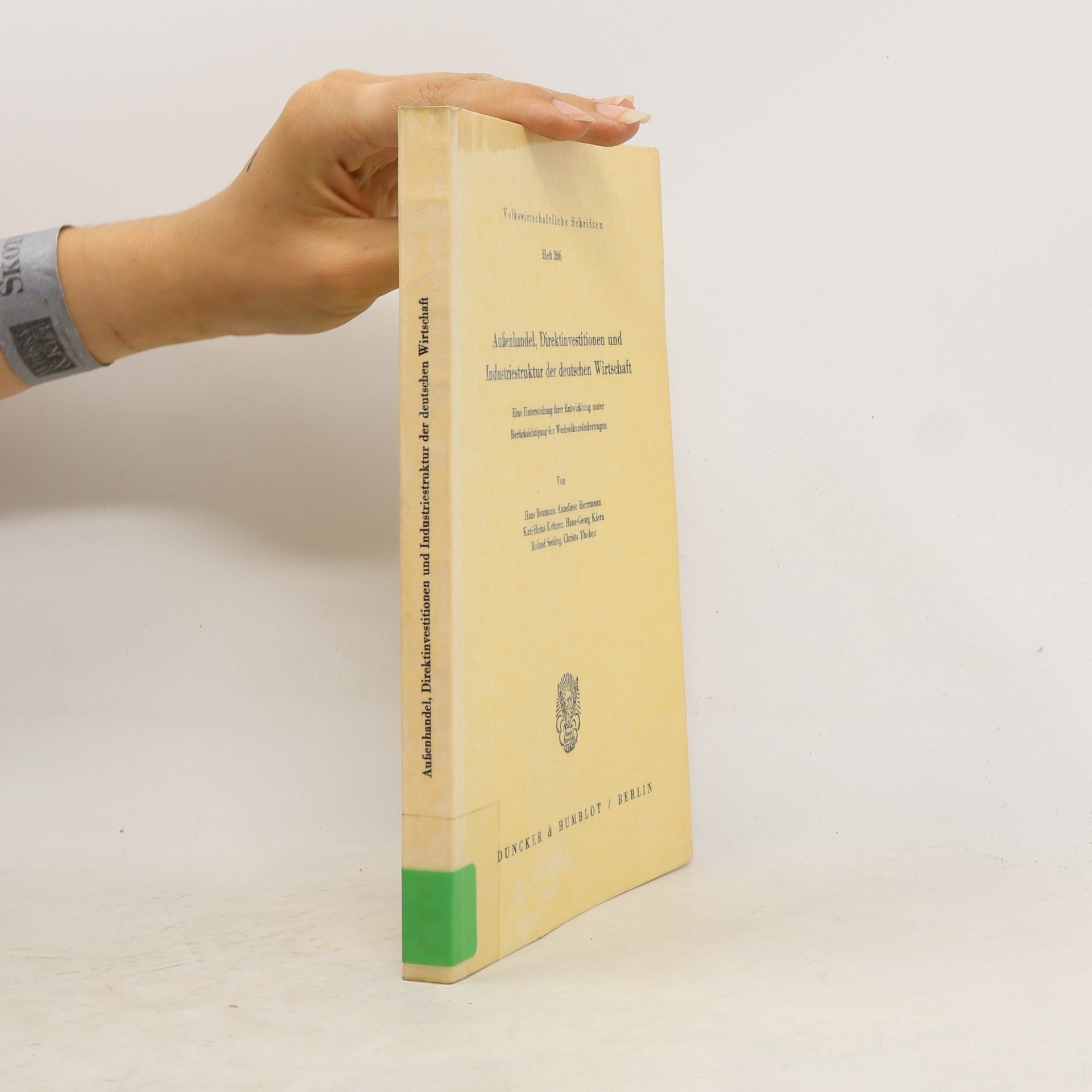 Collectif d'auteurs Aussenhandel, Direktinvestitionen Und Industriestruktur Der Deutschen Wirtschaft
