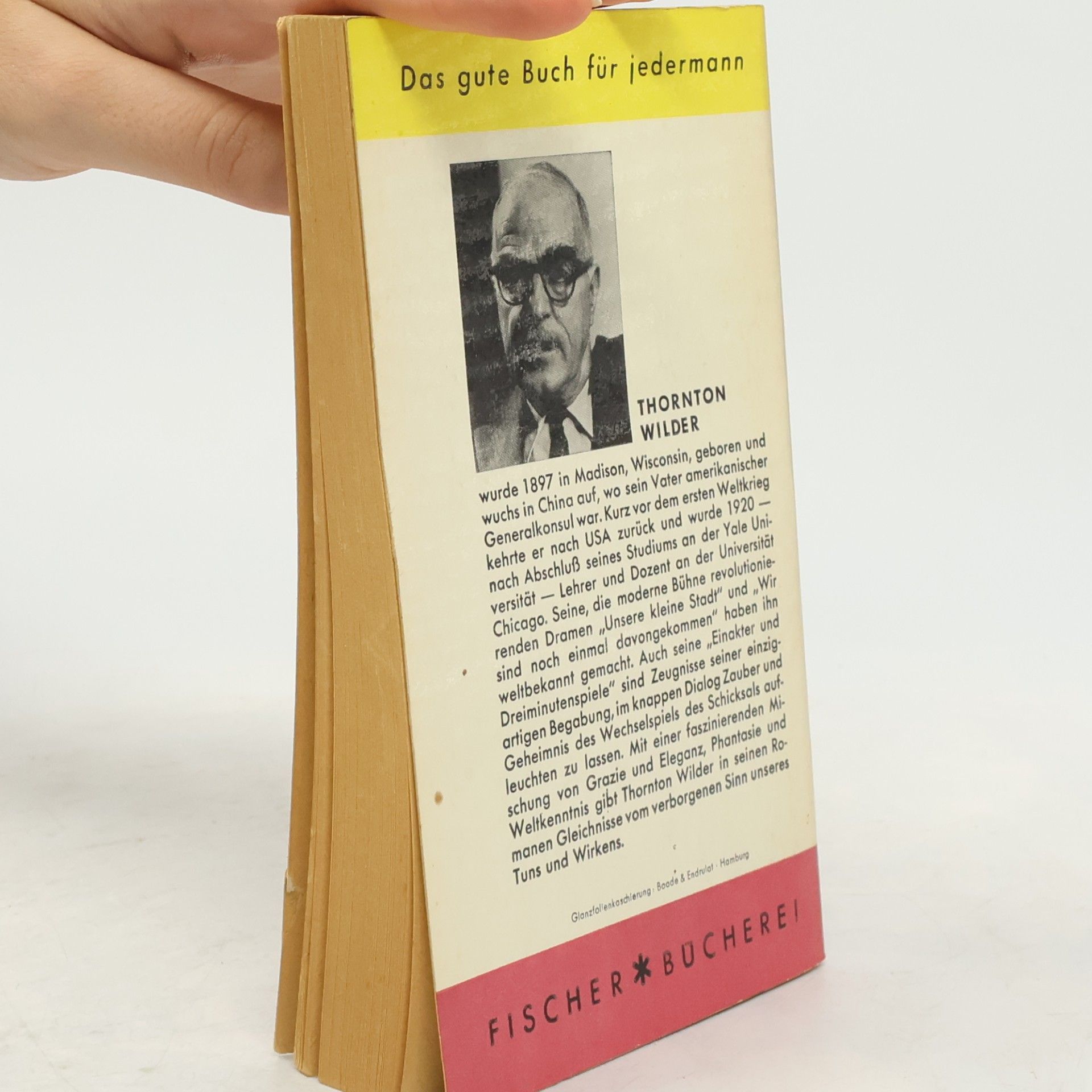 Thornton Wilder Dem Himmel bin ich auserkoren