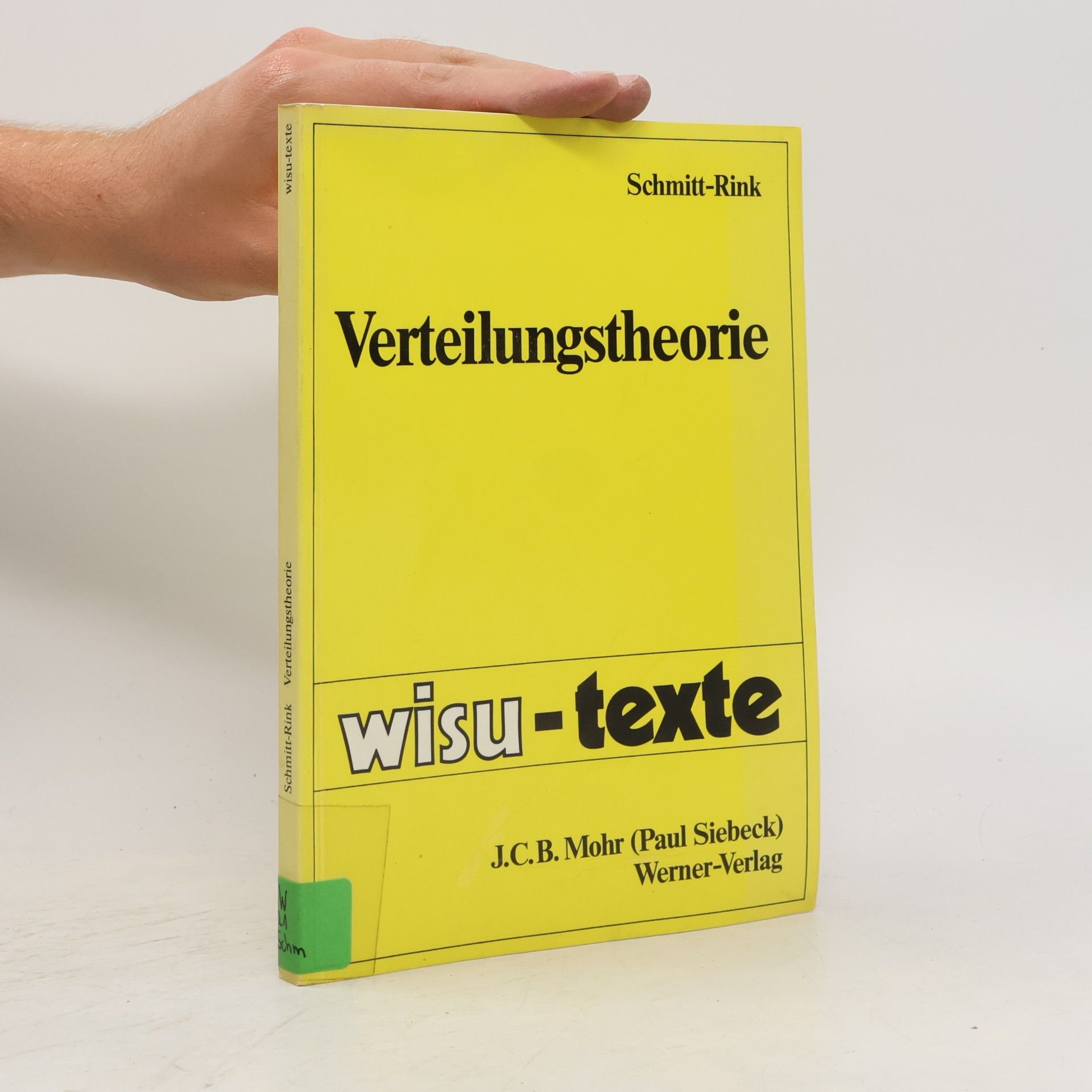 Gerhard Schmitt-Rink wisu-texte: Verteilungstheorie
