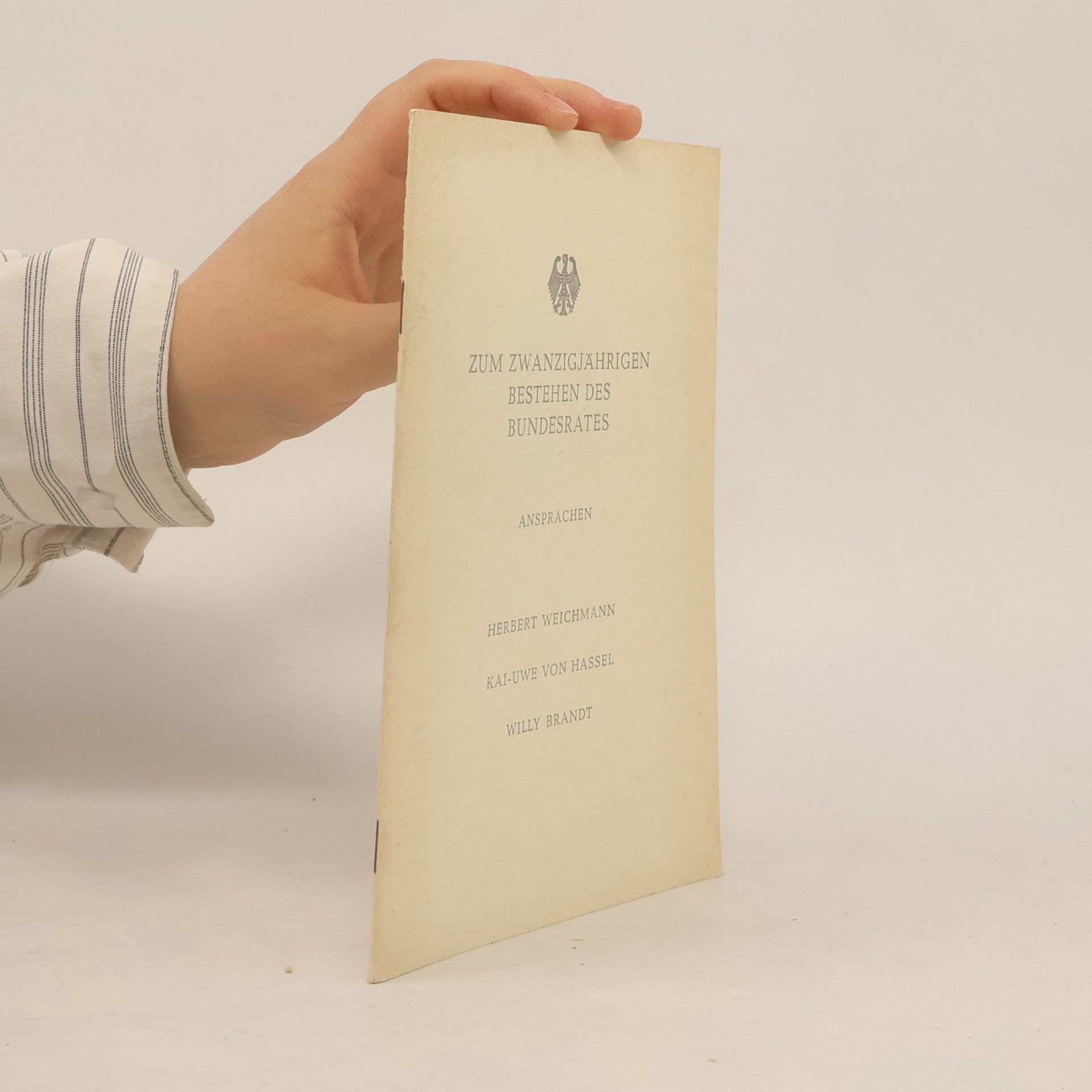 Zum zwanzigjährigen Bestehen des Bundesrates