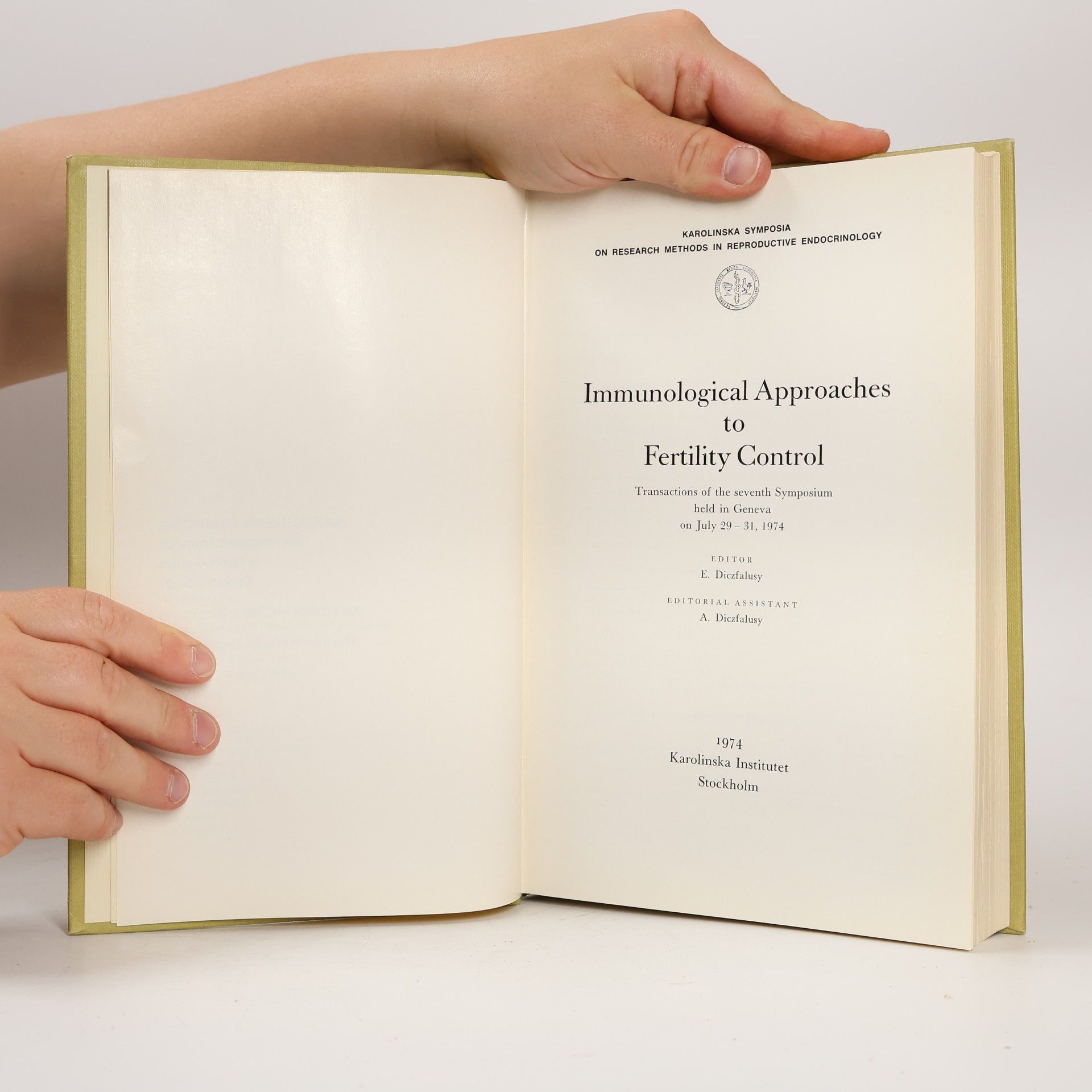 E. Diczfalusy Immunological Approaches To Fertility Control