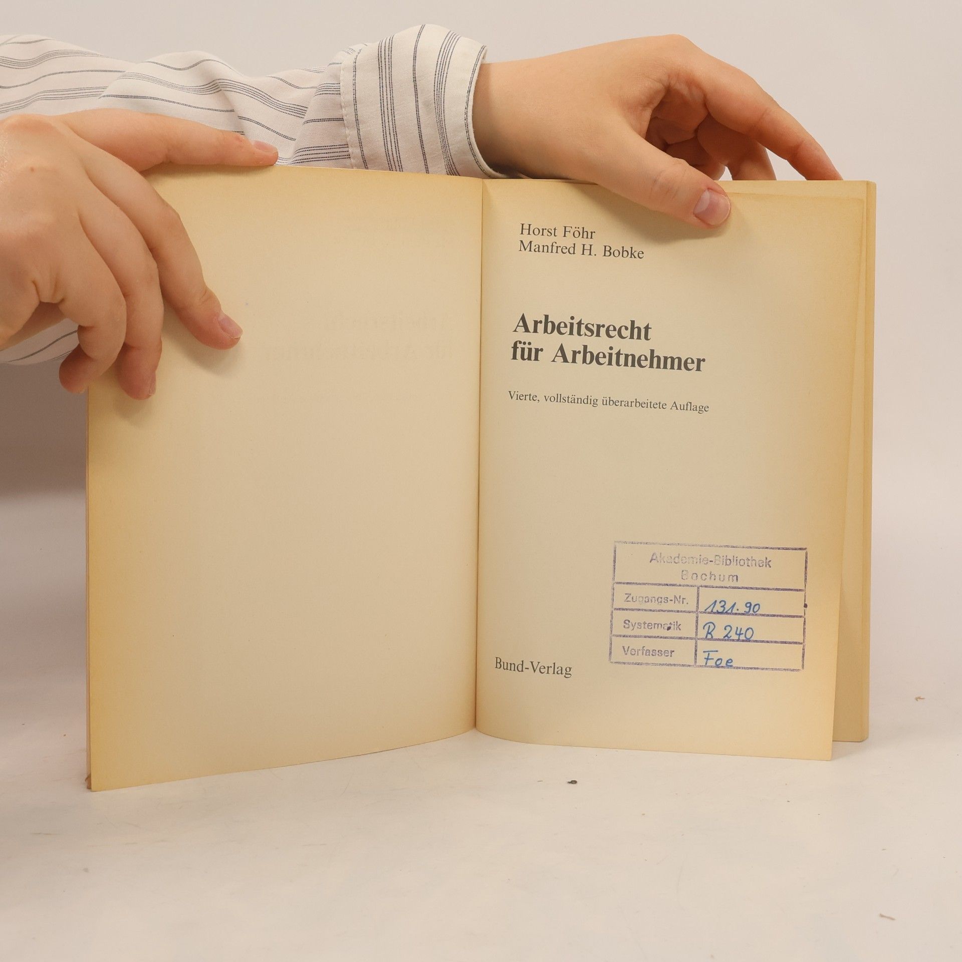 Horst Föhr Arbeitsrecht für Arbeitnehmer