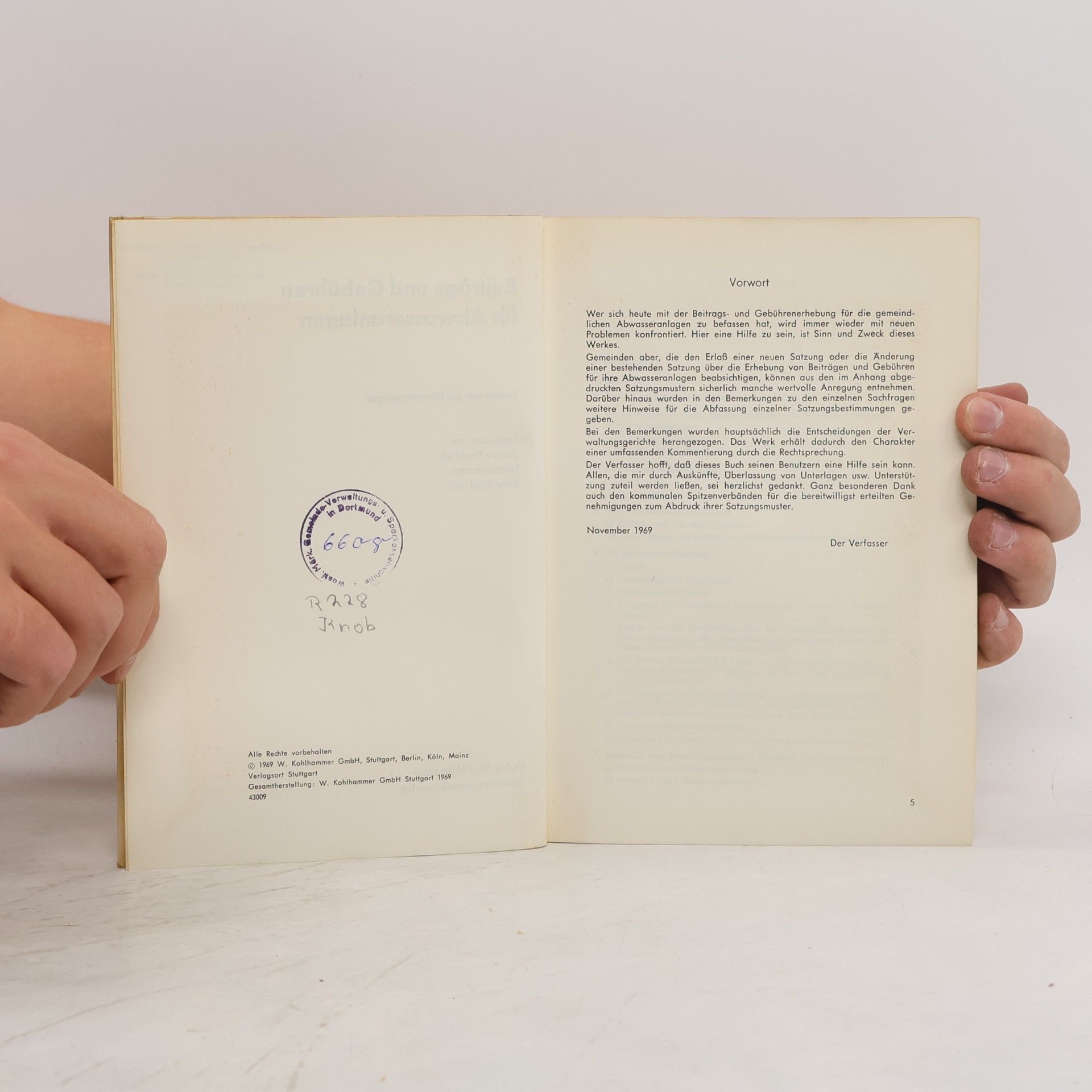 Gustav Knobloch Beiträge und Gebühren für Abwasseranlagen