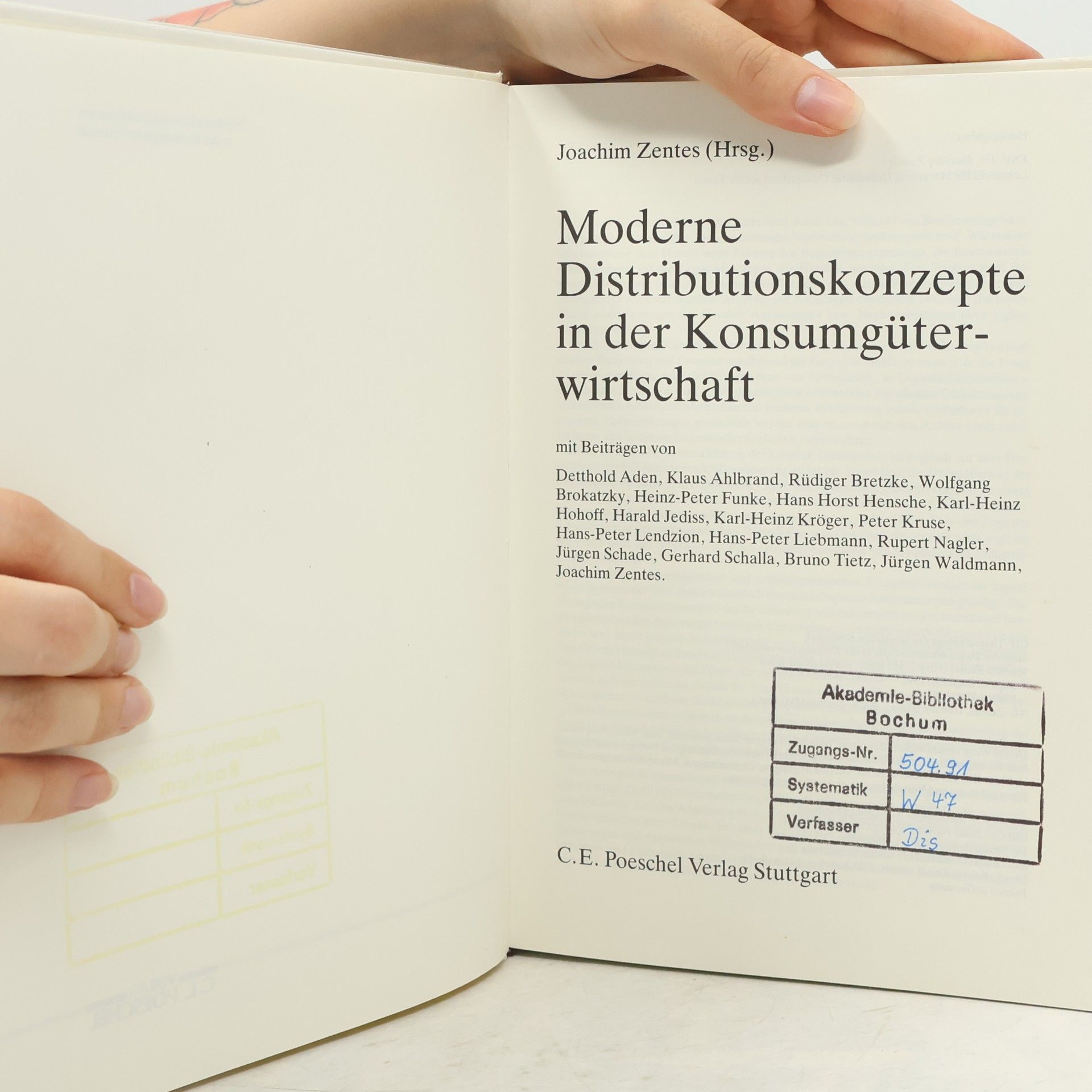Joachim Zentes Moderne Distributionskonzepte in der Konsumgüterwirtschaft