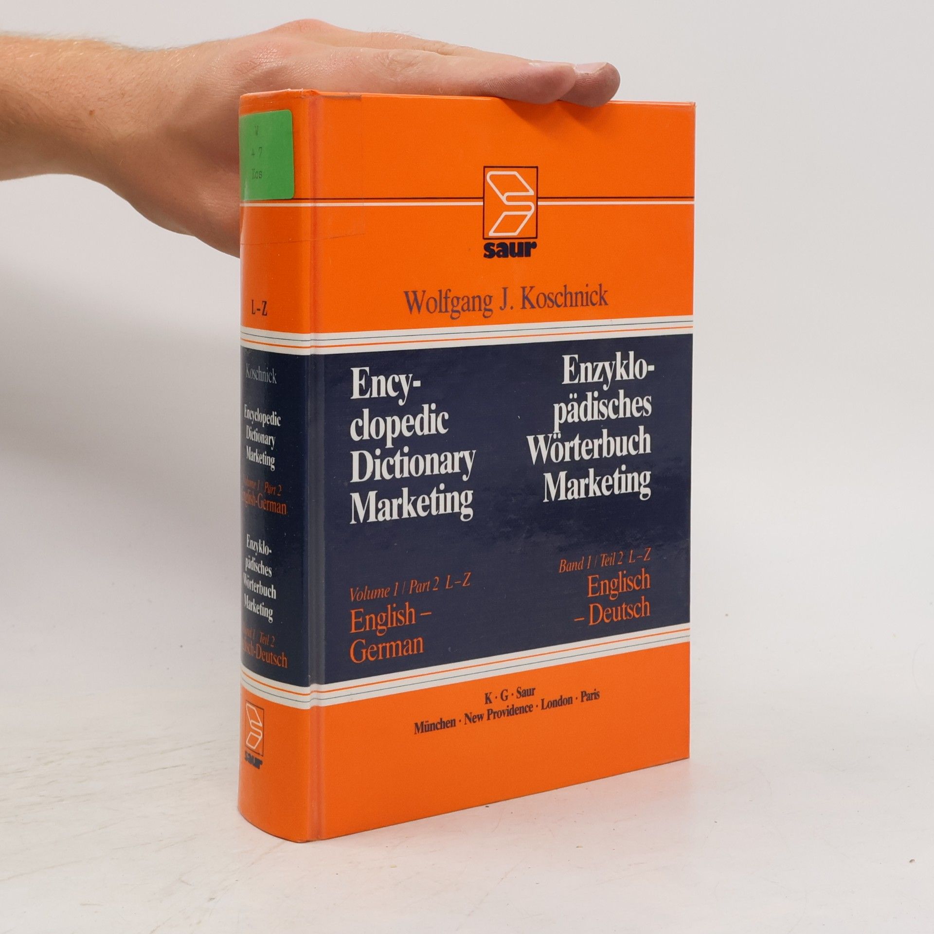 Encyclopedic Dictionary Marketing / Enzyklopädisches Wörterbuch Marketing
