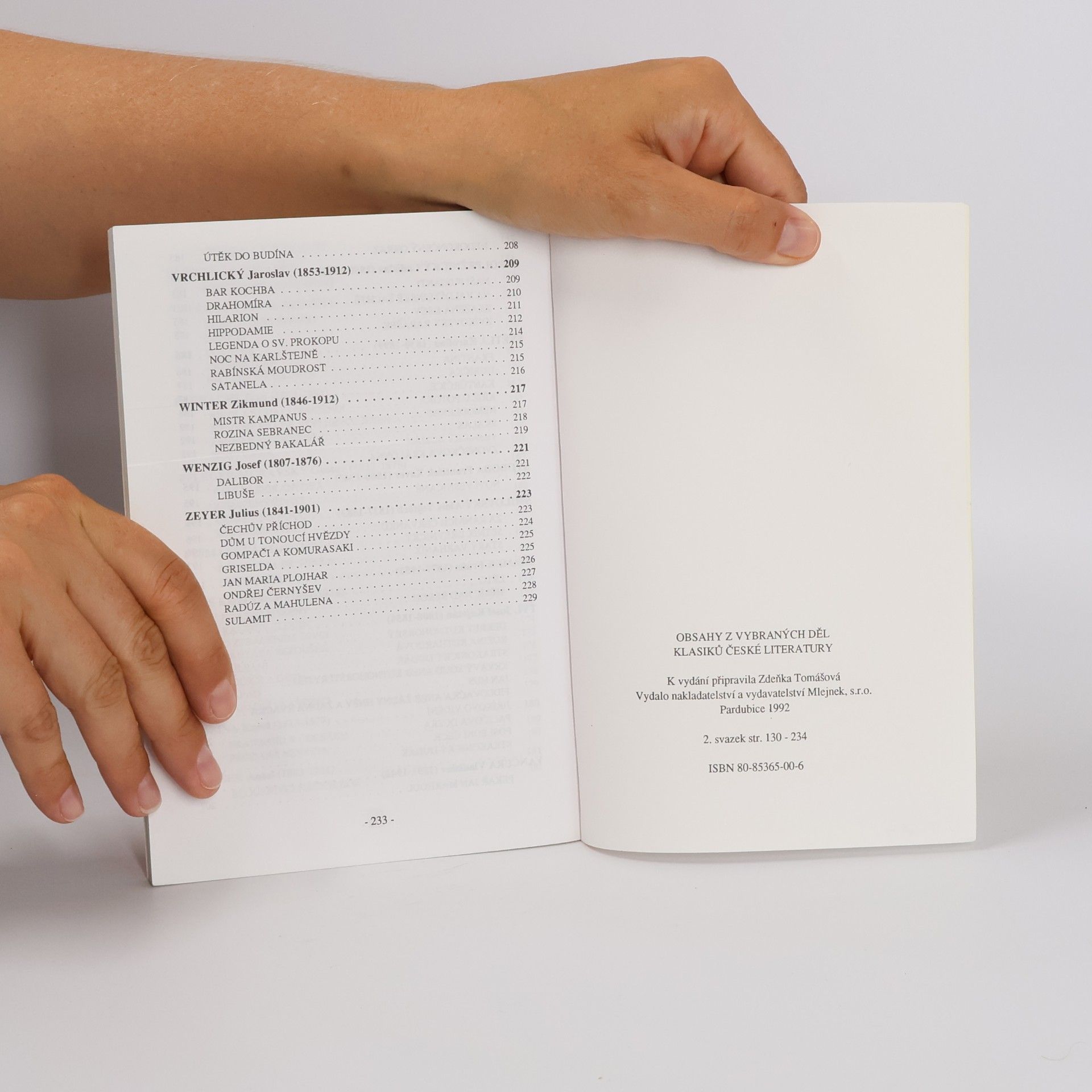 Auteurscollectief Obsahy z vybraných děl klasiků české literatury II.