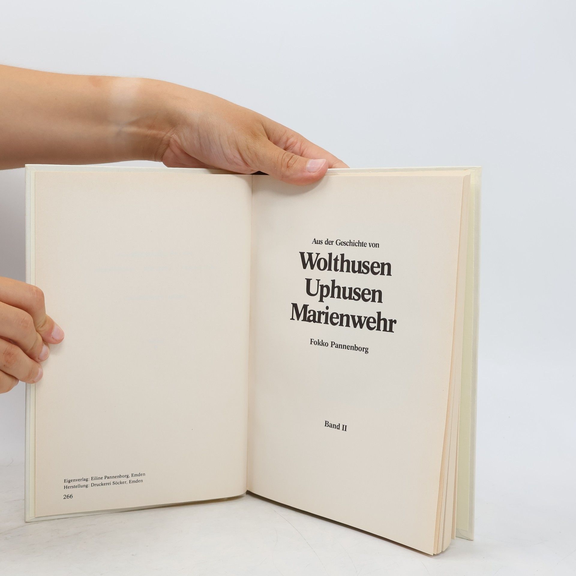 Fokko Pannenborg Aus der Geschichte von Wolthusen Uphusen Marienwehr