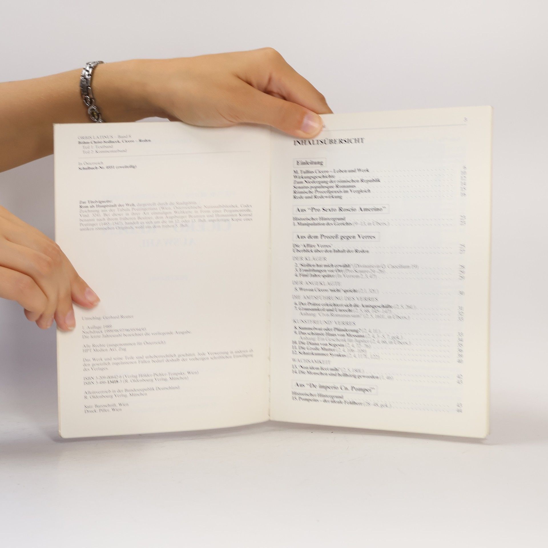 Autores varios Orbis Latinus Band 8. Cicero. Textband