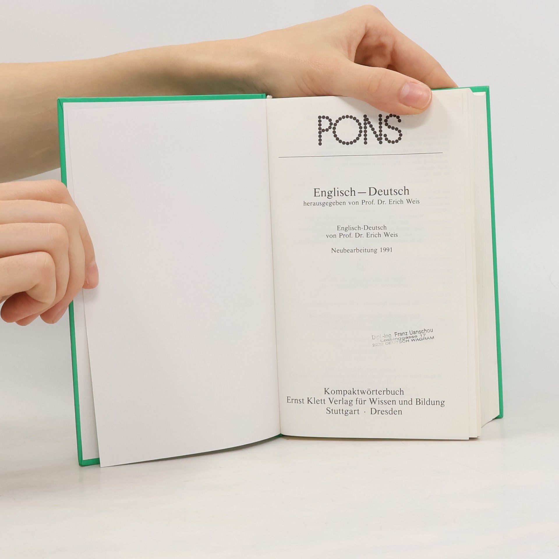 Erich Weis PONS Kompaktwörterbuch