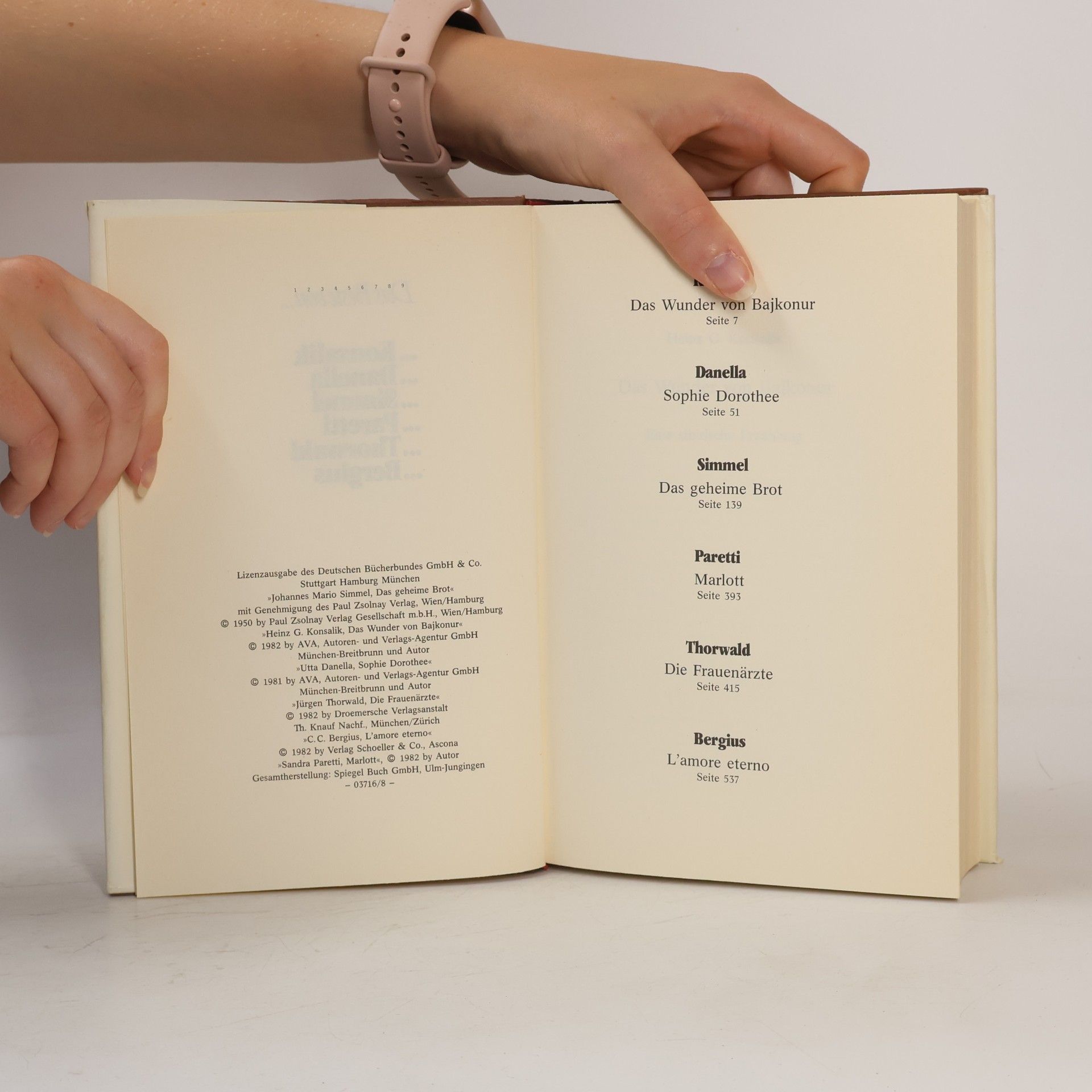 Various authors Das Beste von Konsalik, Danella, Simmel, Paretti, Thorwald, Bergius