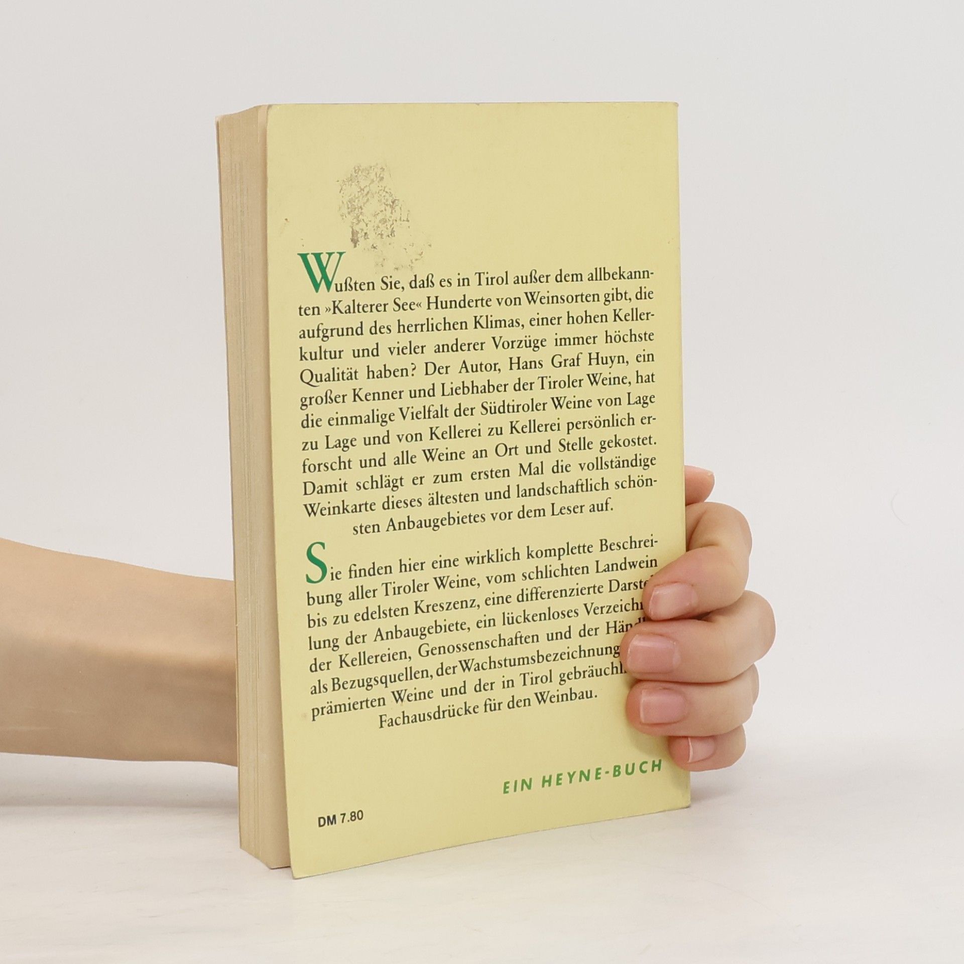 Hans Graf Huyn Das Tiroler Weinbuch
