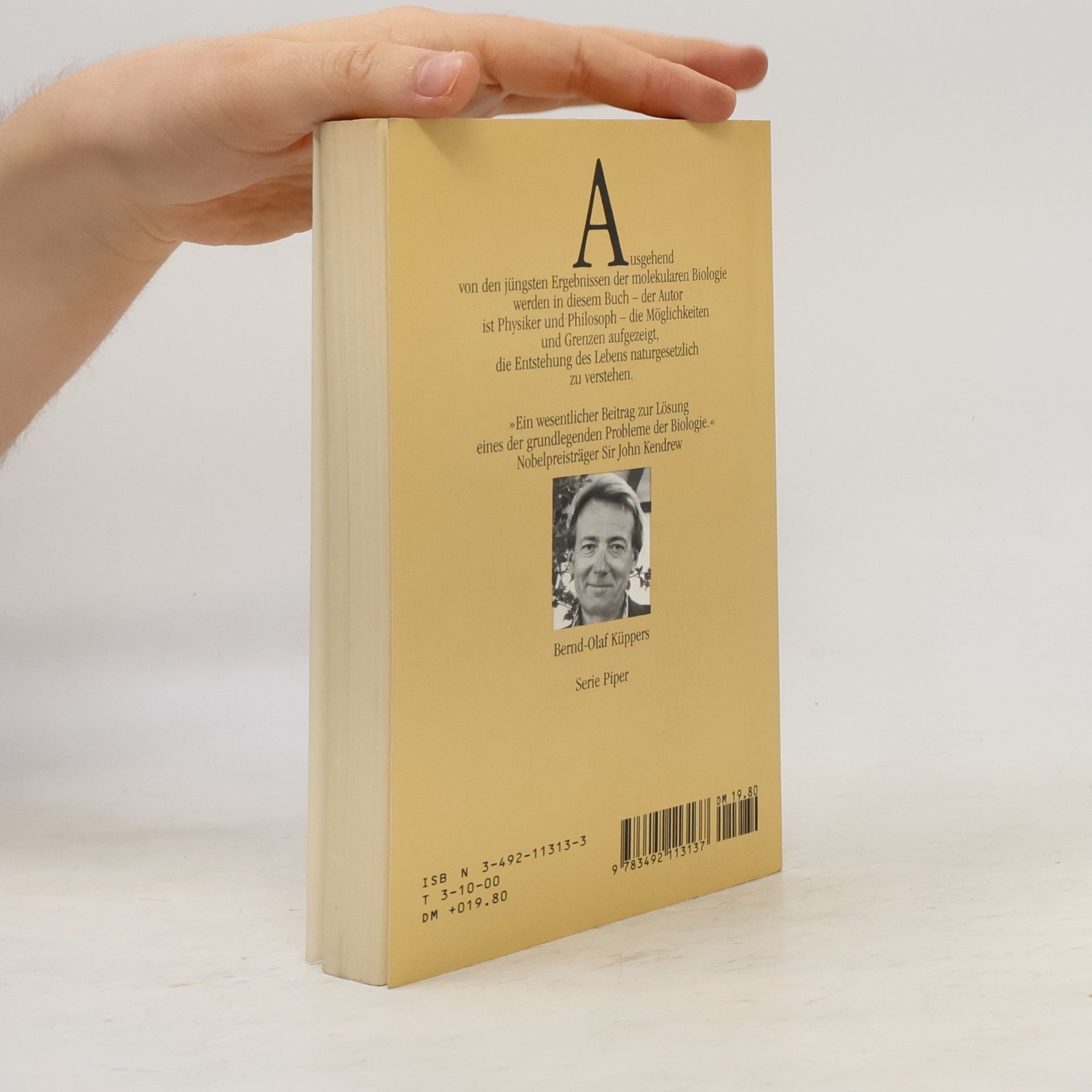 Bernd-Olaf Küppers Der Ursprung biologischer Information