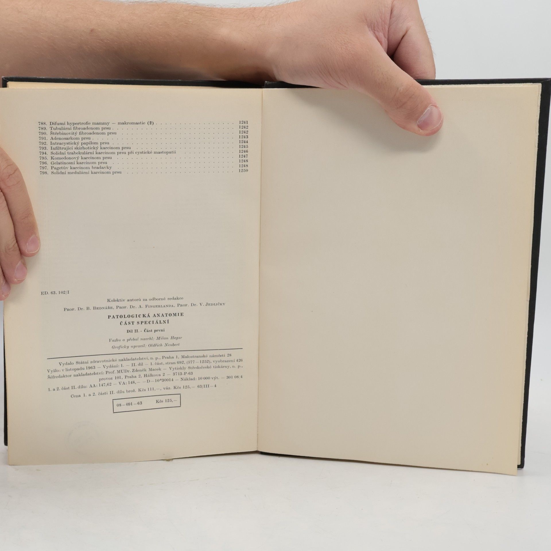 Blahoslav Bednář Patologická anatomie (2. díl, část první)
