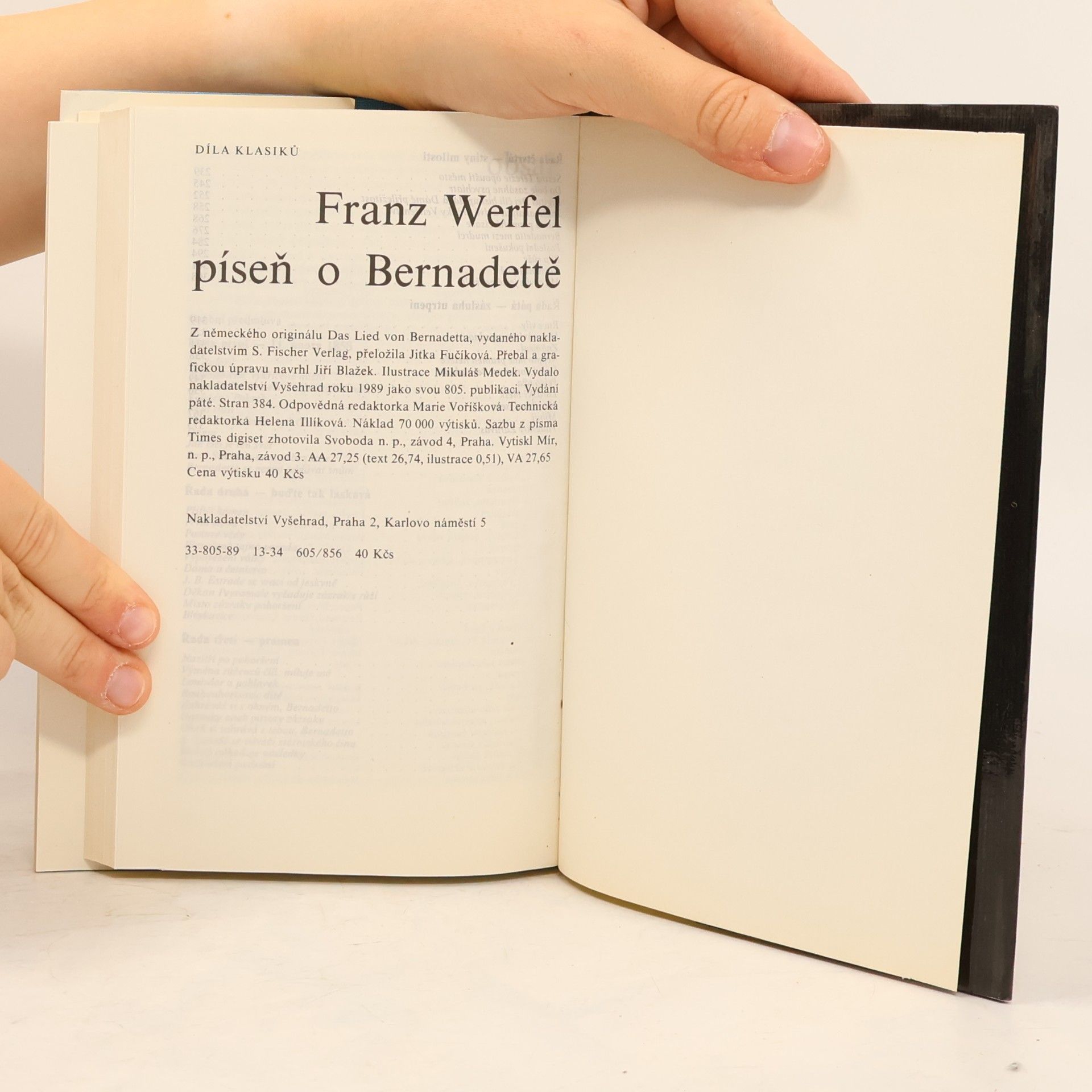 Franz Werfel Píseň o Bernadettě