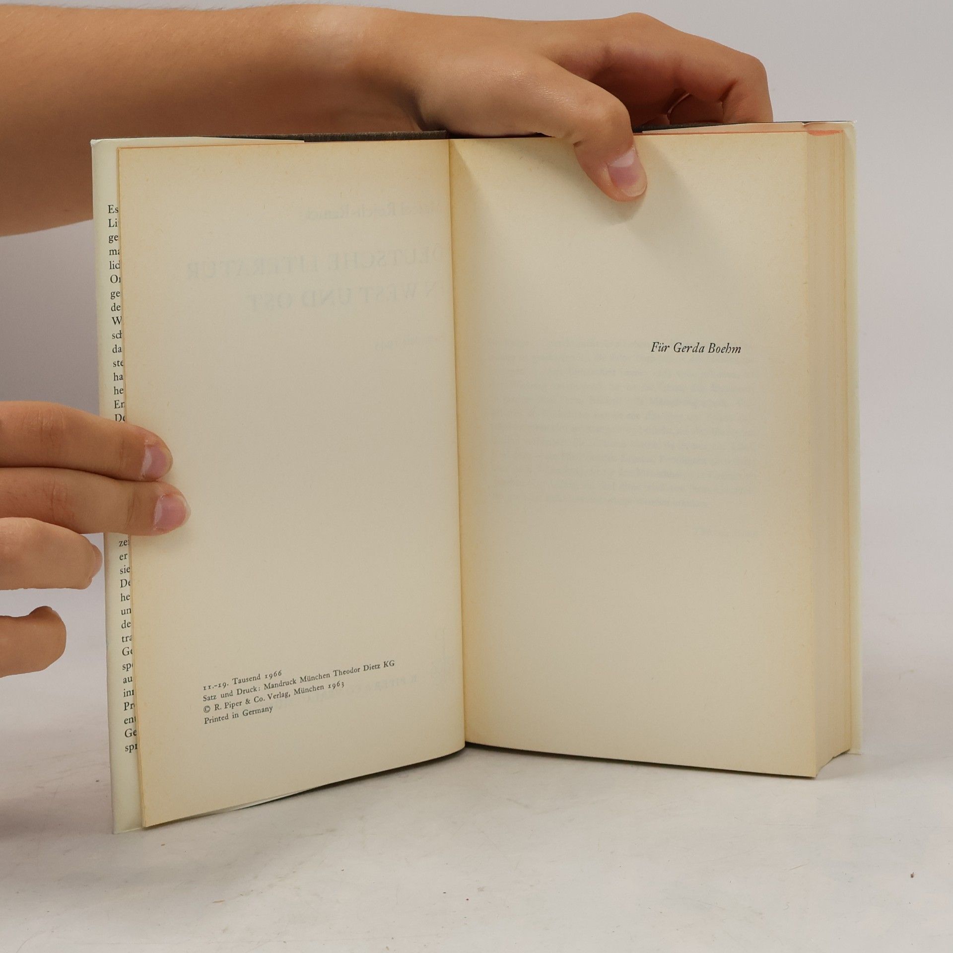 Marcel Reich Ranicki Deutsche Literatur in West und Ost