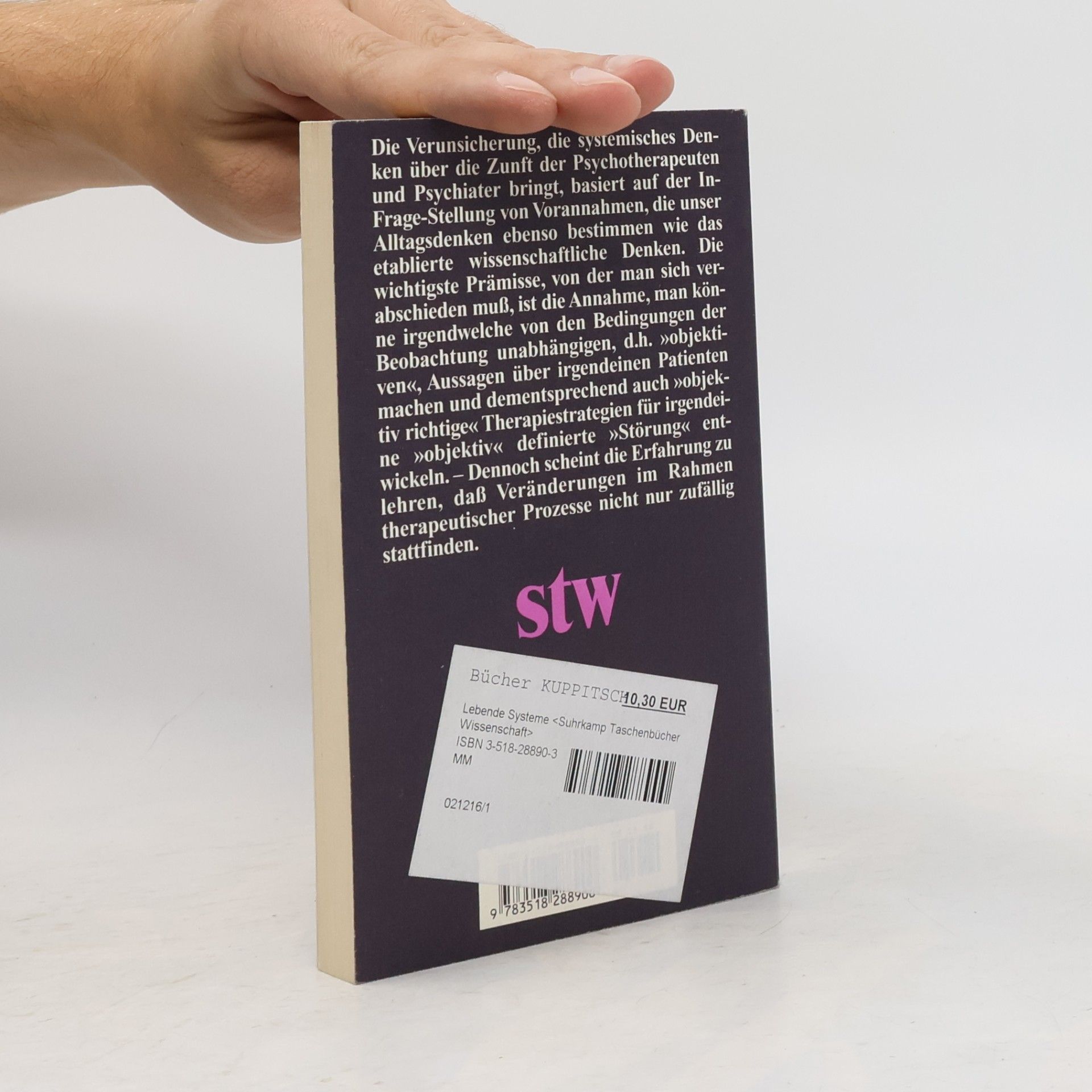 Fritz B. Simon Suhrkamp Taschenbuch Wissenschaft - 1290: Lebende Systeme