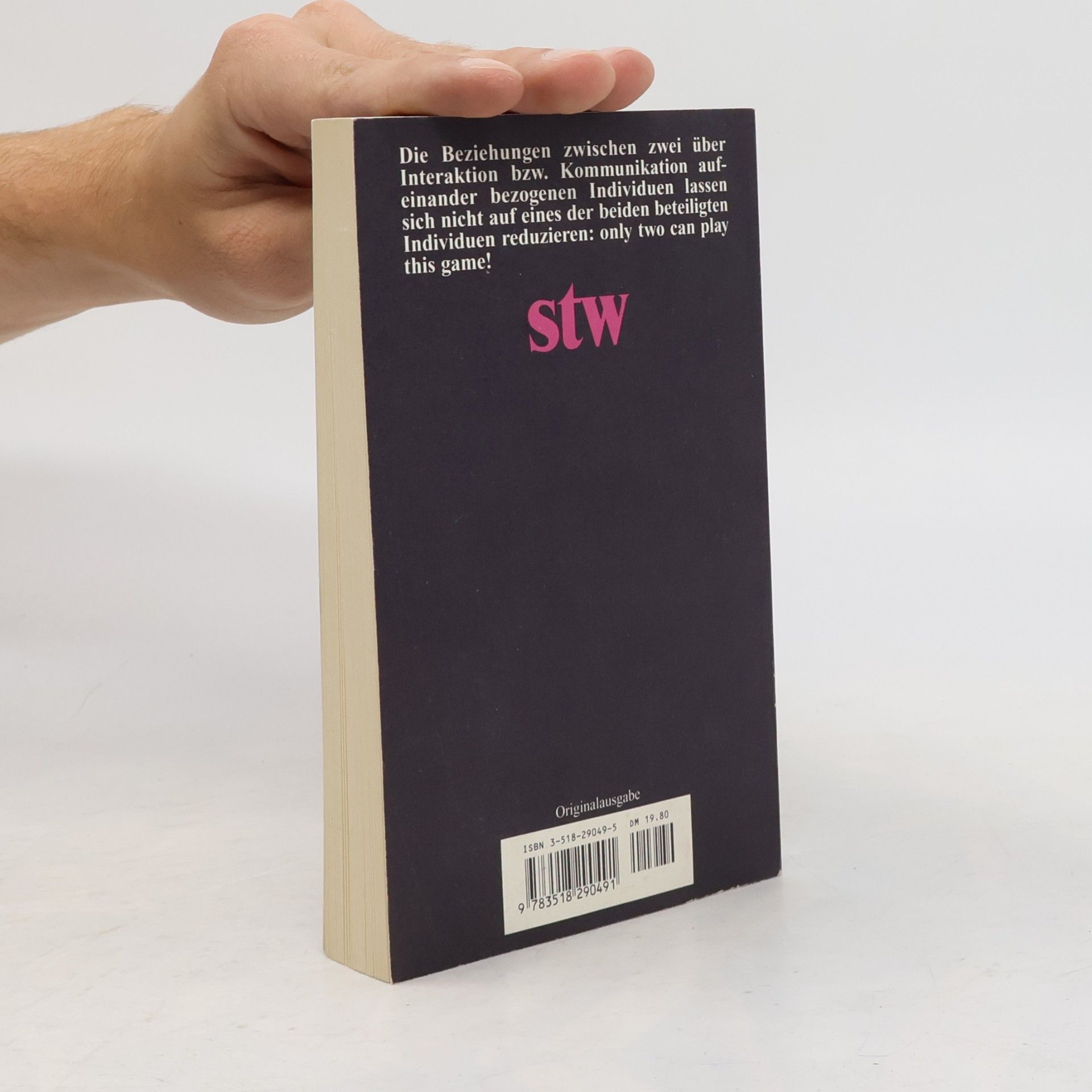 Hans Rudi Fischer Suhrkamp Taschenbuch Wissenschaft - 1449: Individuum und System