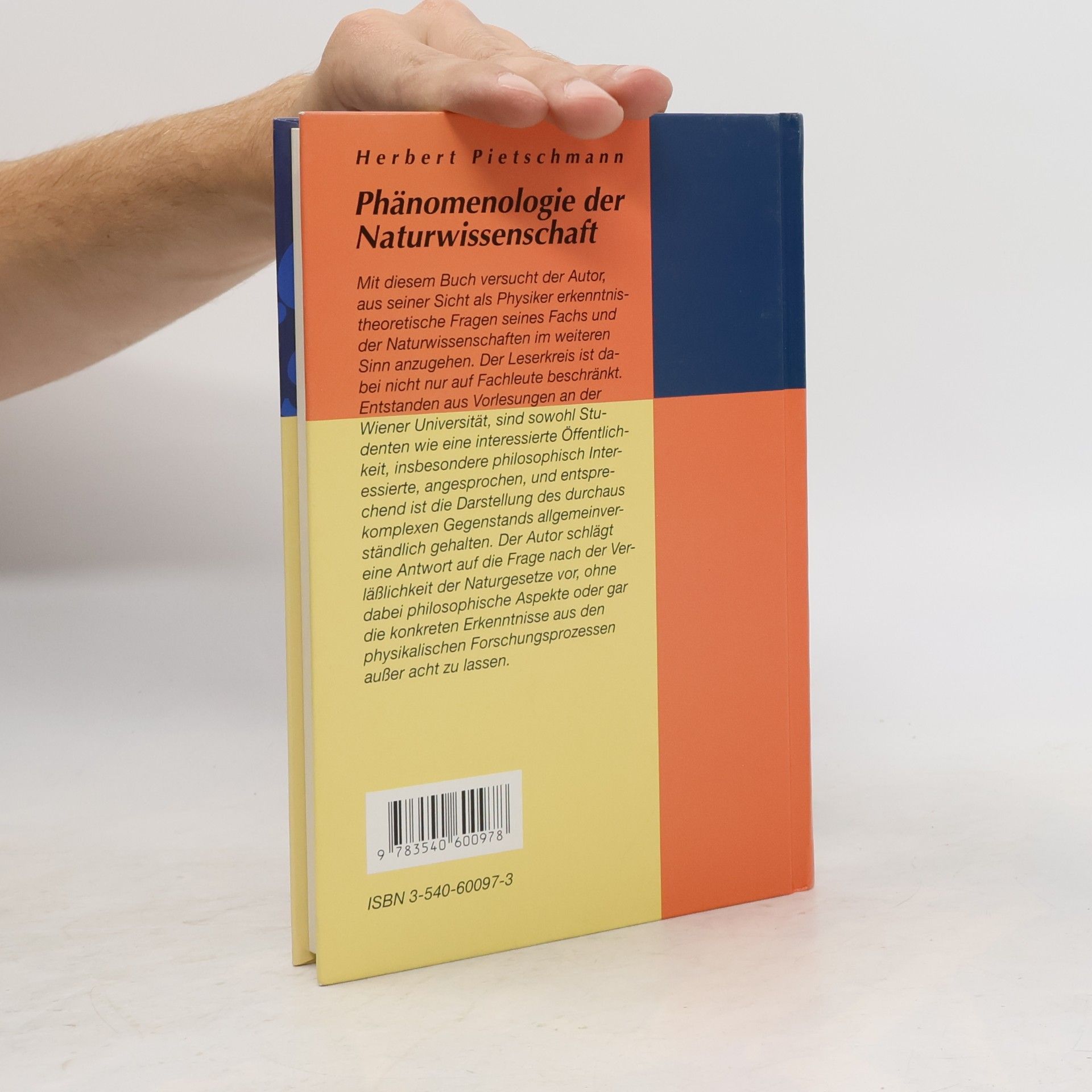 Herbert Pietschmann Phänomenologie der Naturwissenschaft