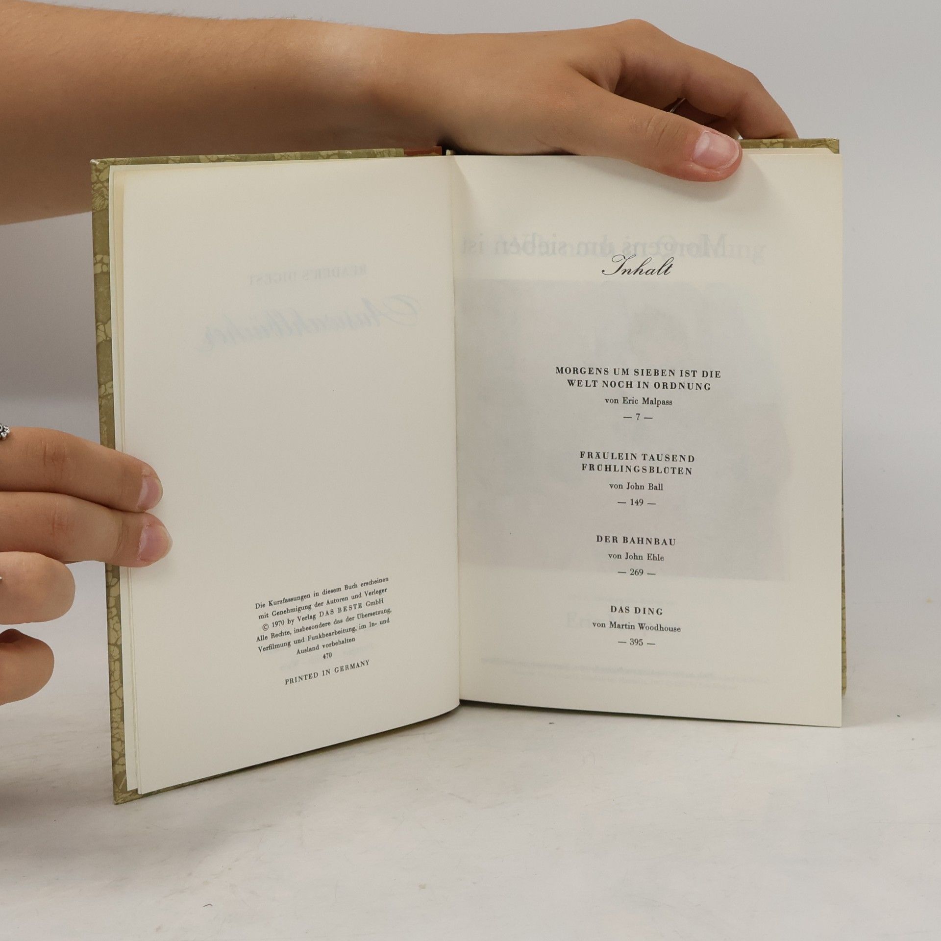 Eric Malpass Reader's Digest Auswahlbücher