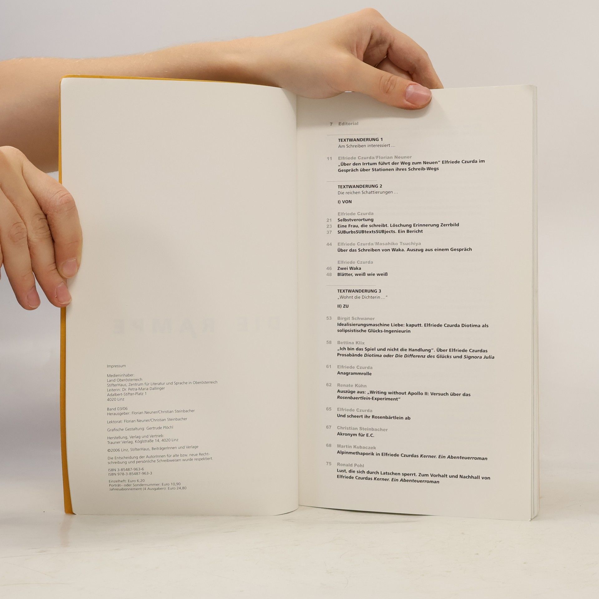 Florian Neuner Die Rampe 3/2006 Porträt Elfriede Czurda
