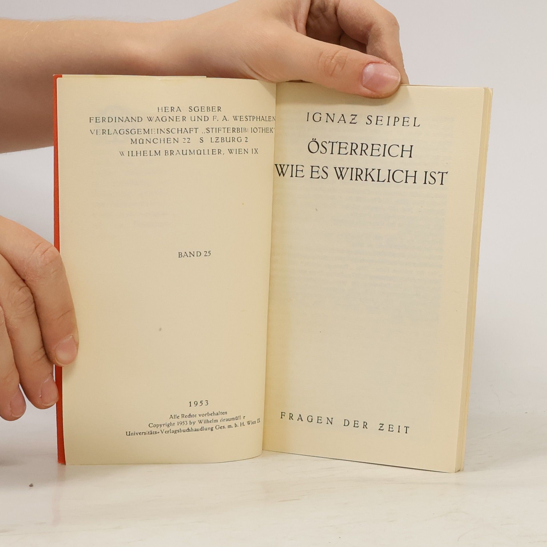Ignaz Seipel Österreich wie es Wirklich ist