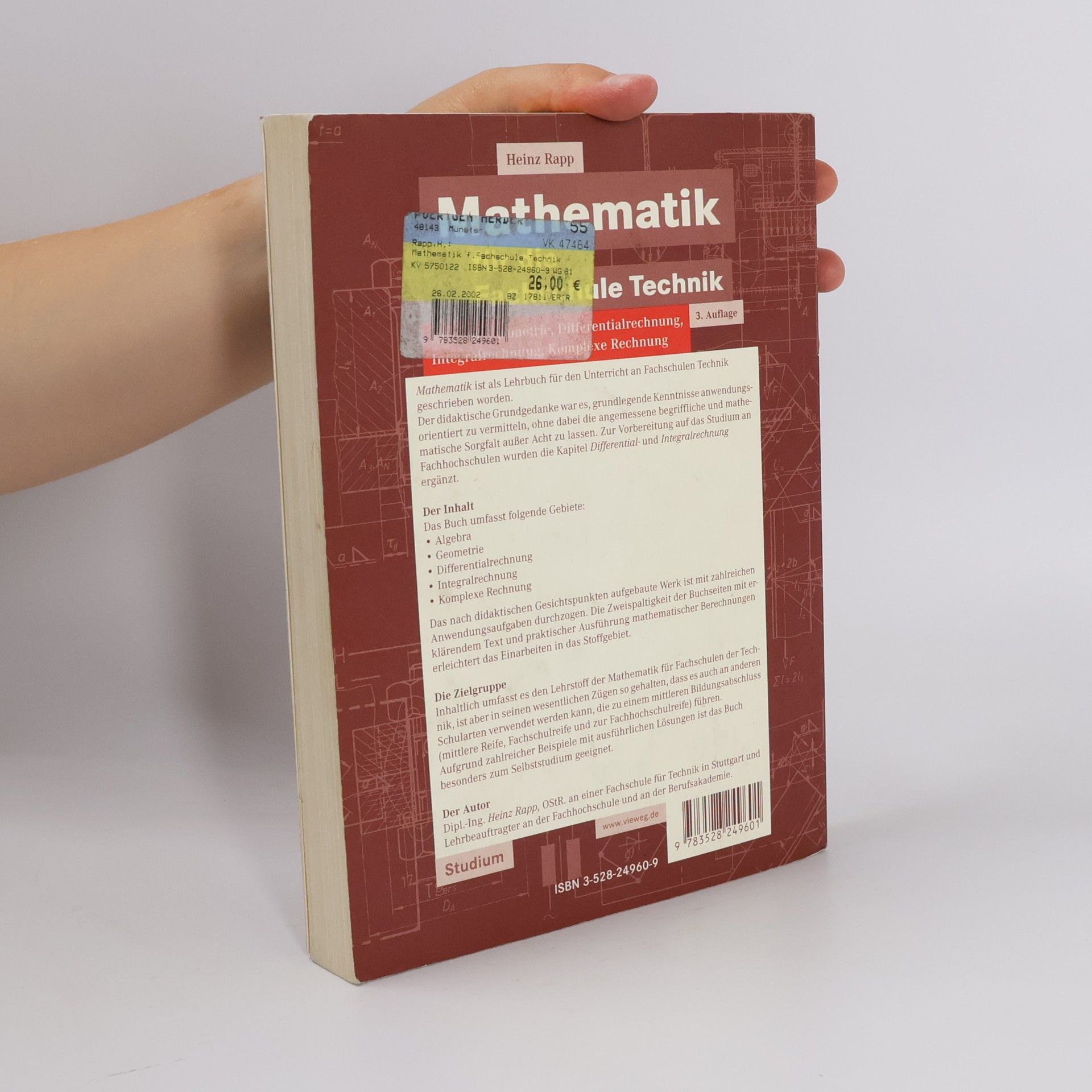 Heinz Rapp Mathematik für die Fachschule Technik