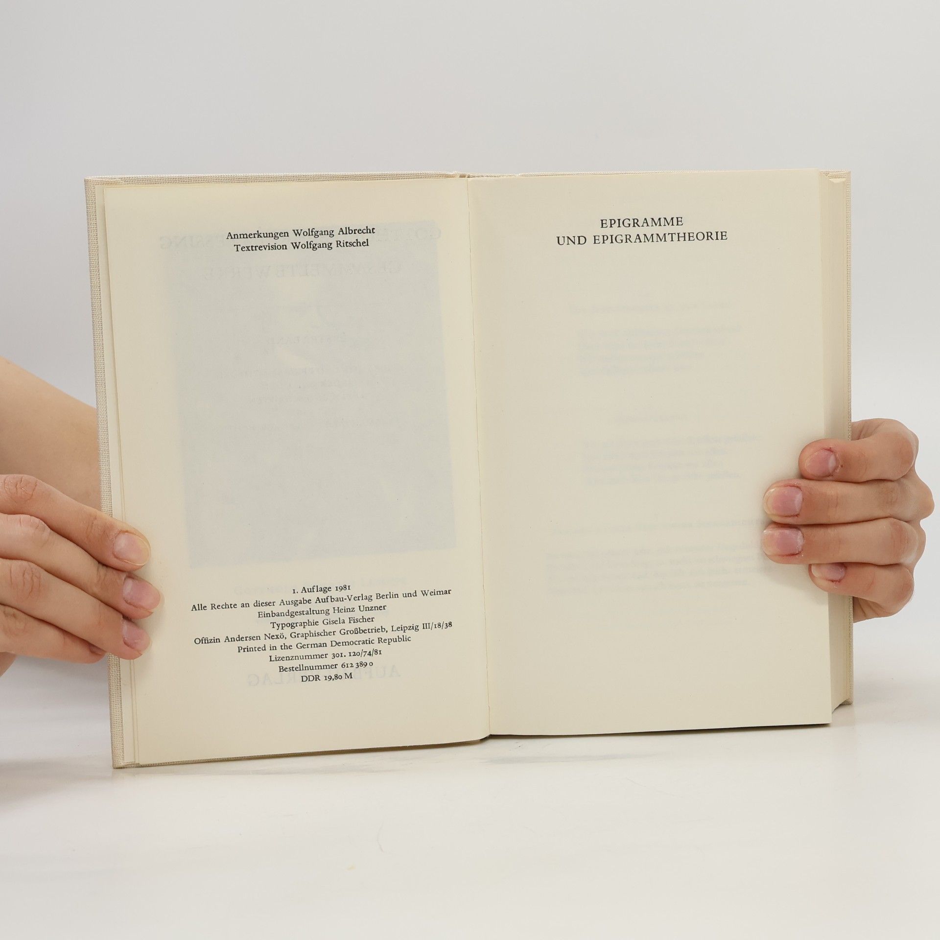 Gotthold Ephraim Lessing Gesammelte Werke 1