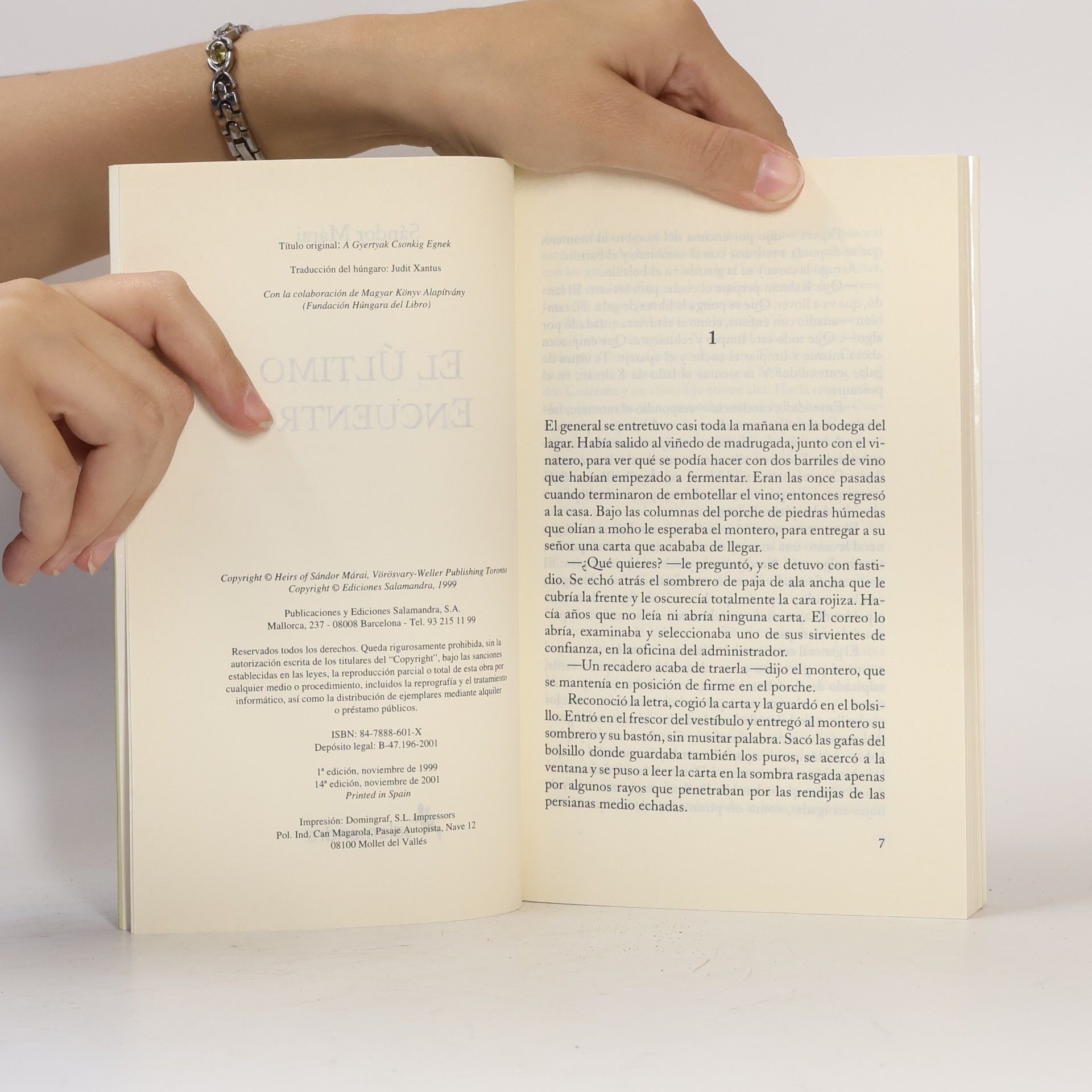 Sándor Márai Narrativa: El último encuentro