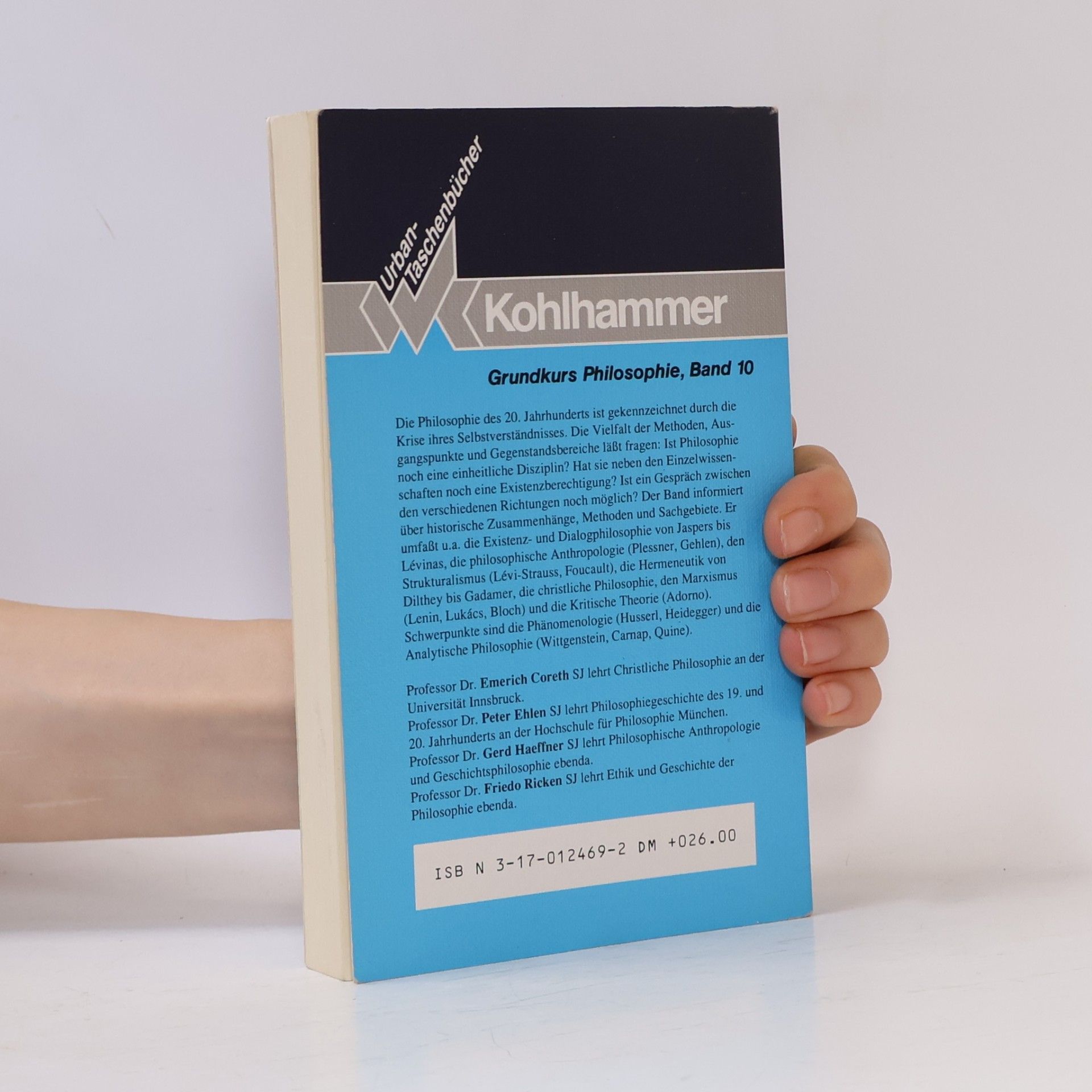Emerich Coreth Philosophie des 20. Jahrhunderts