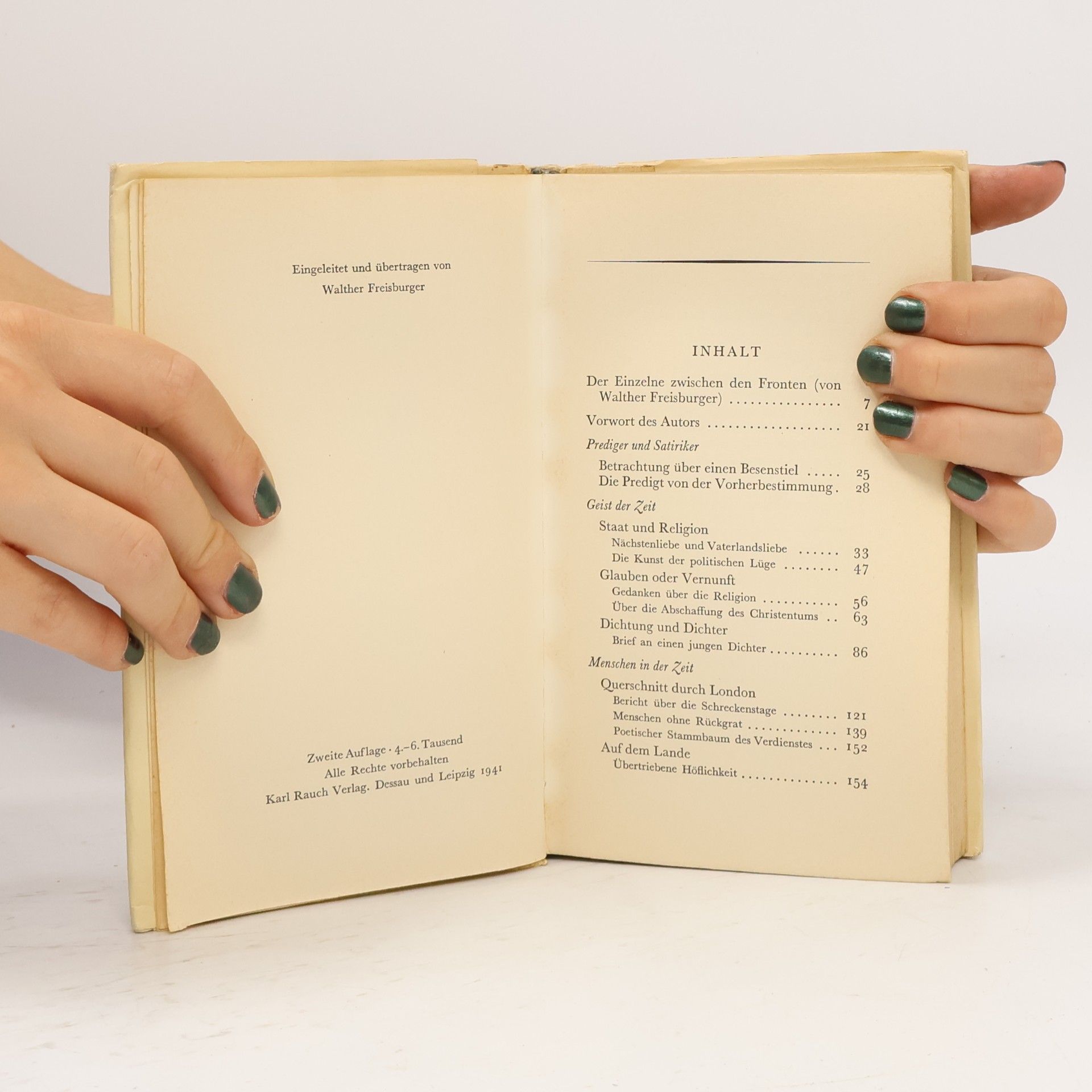 Jonathan Swift Gedanken und Essays