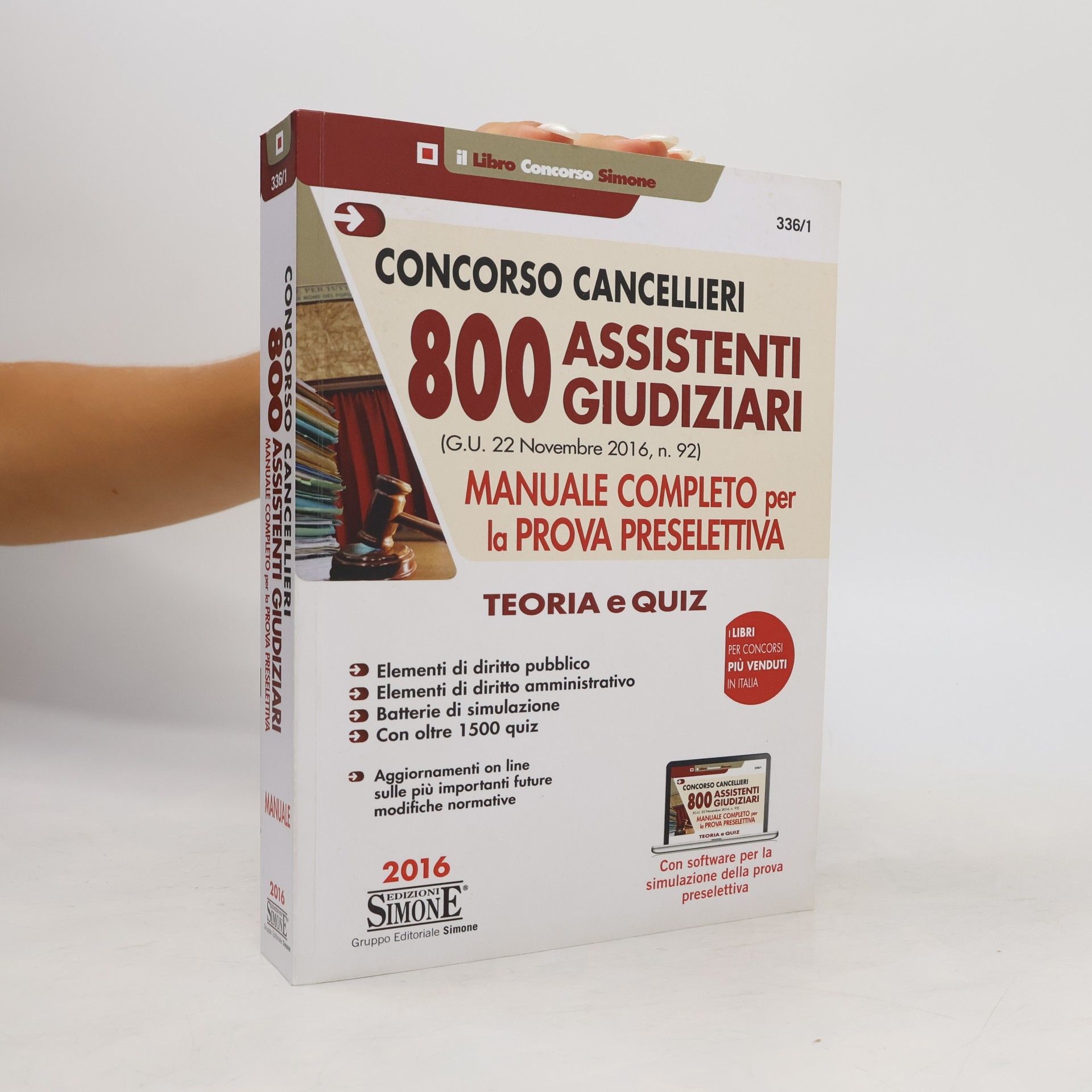 Various authors Il libro concorso Simone: Concorso cancellieri 800 assistenti giudiziari