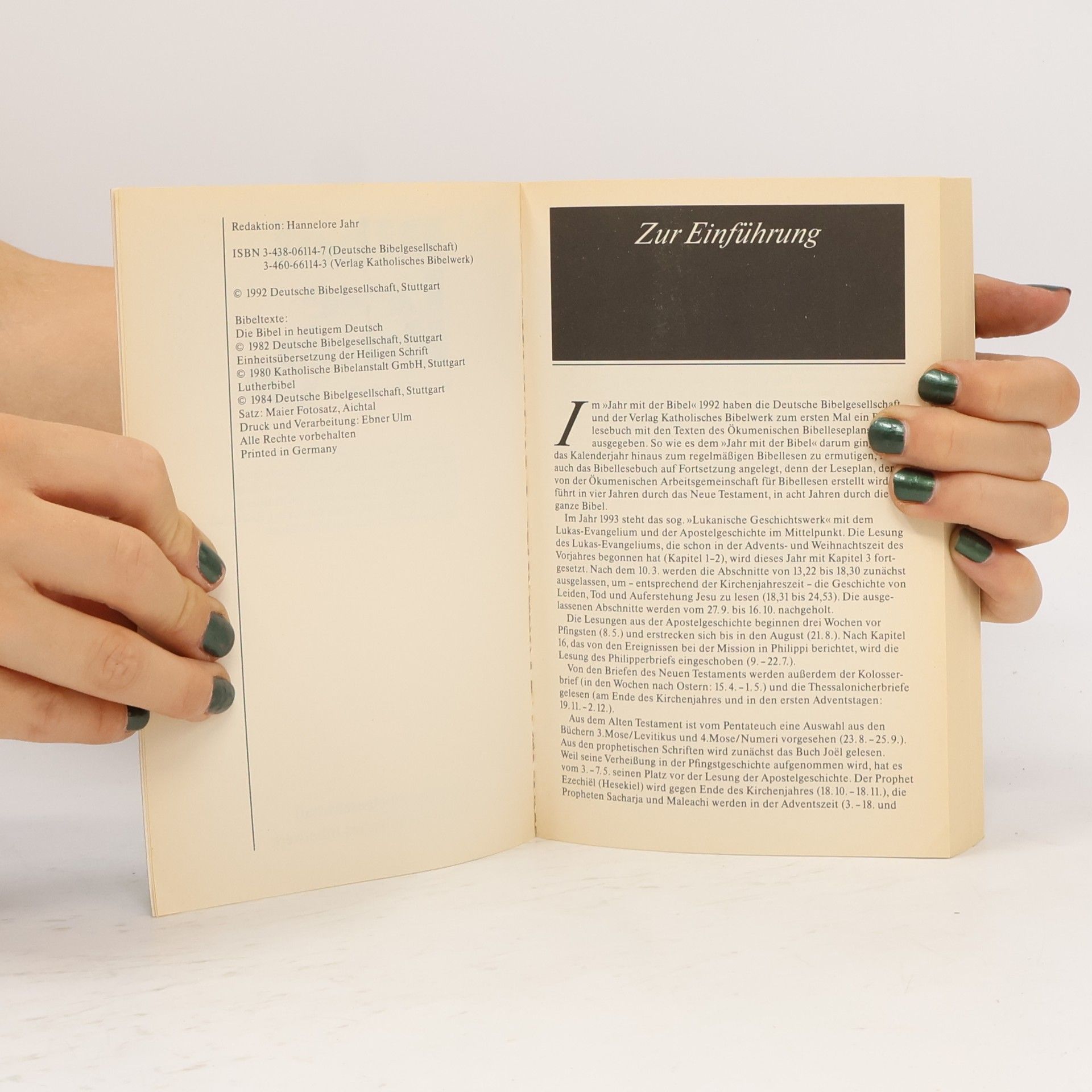 Hannelore Jahr Bibellesebuch '93