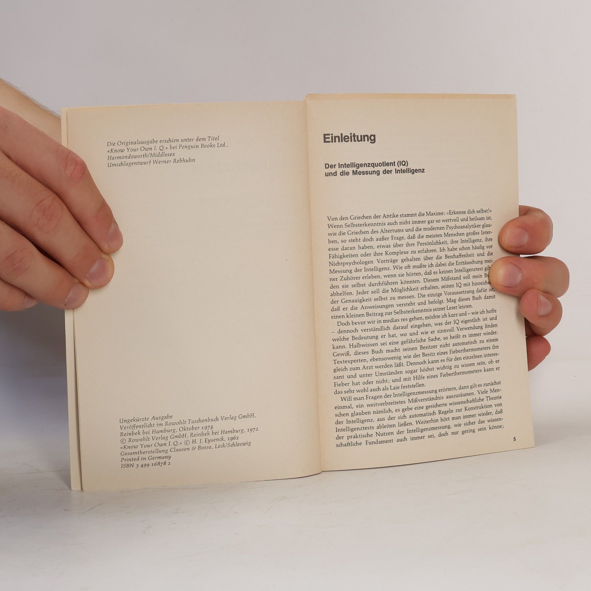 Hans Eysenck Inteligenz Test