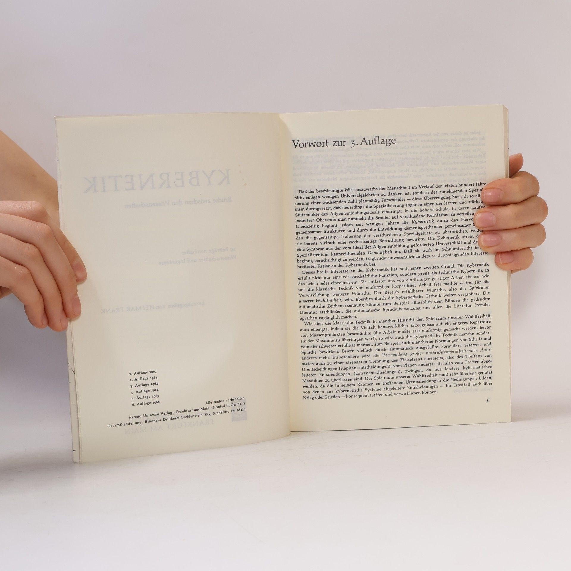 Various authors Kybernetik- Brücke zwischen den Wissenschaften